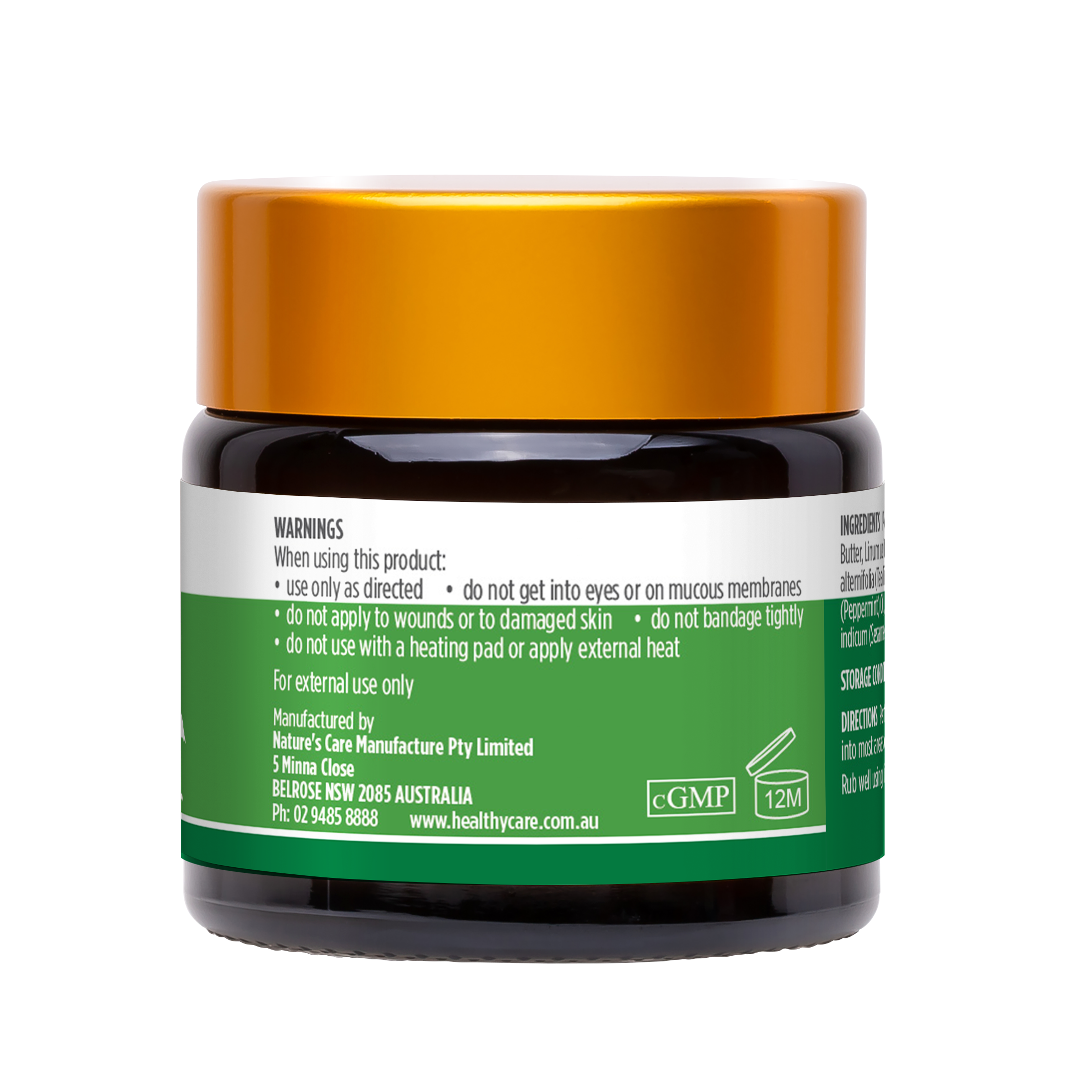 Healthy Care Emu Heat Rub 50g - Healthy Care Australia