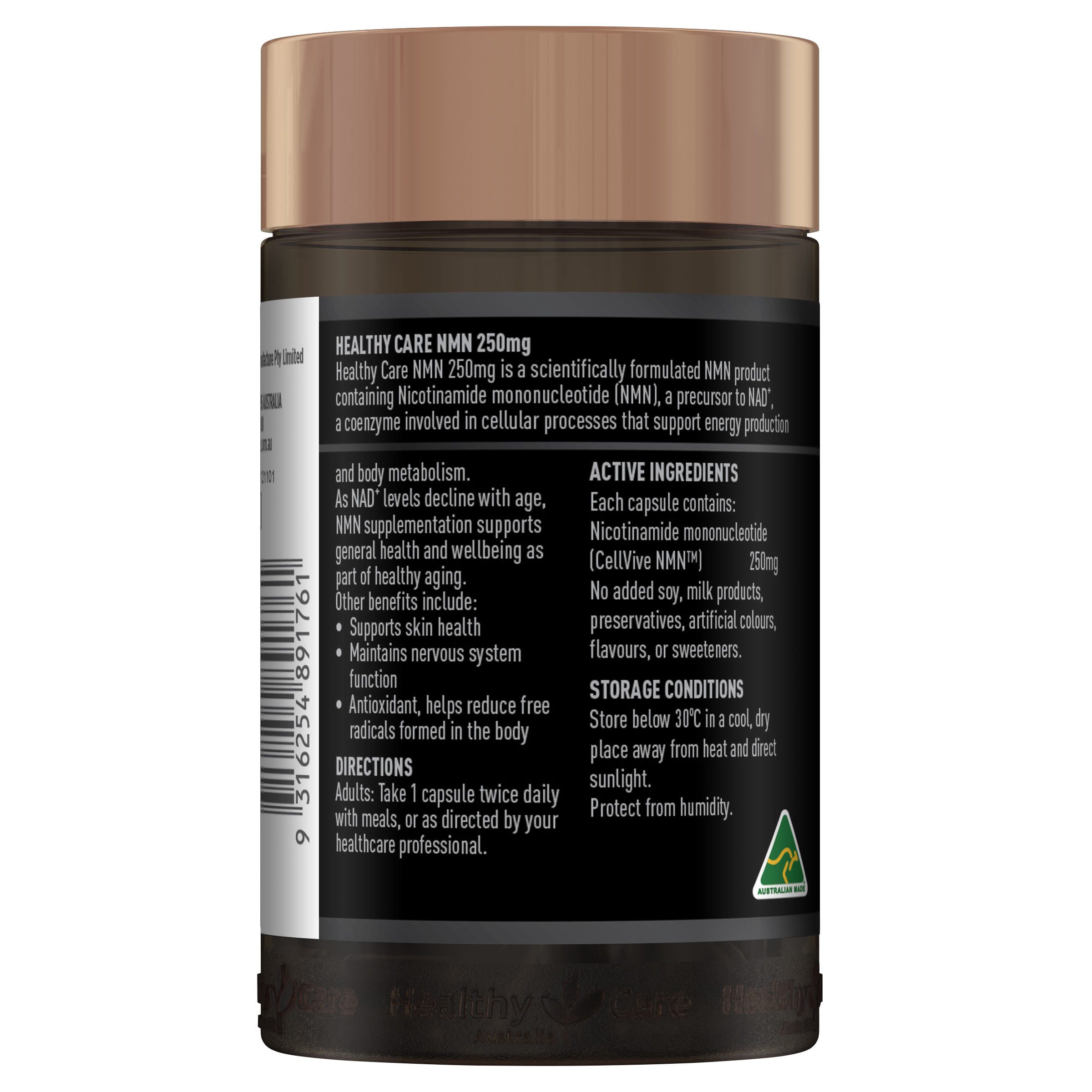 NMN 250mg 60 Hard Capsules