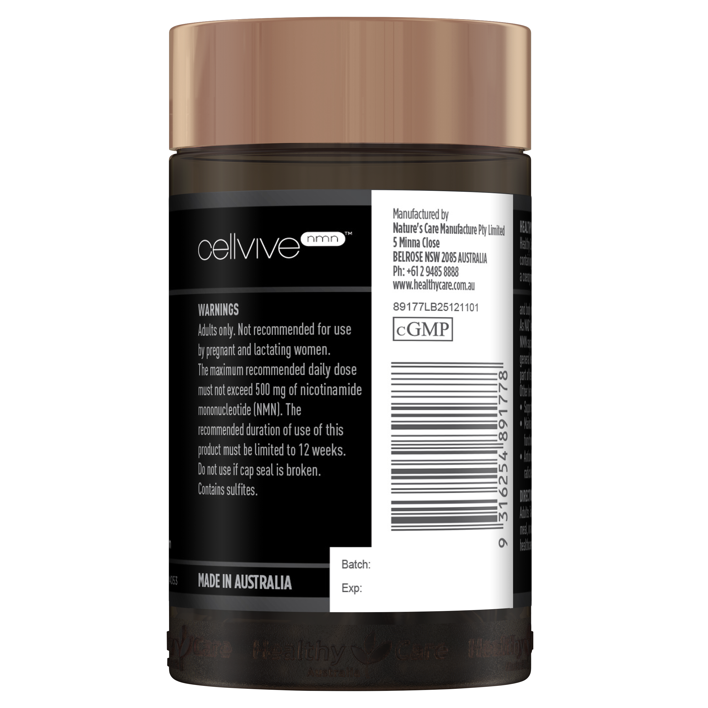 NMN 500mg 30 Hard Capsules