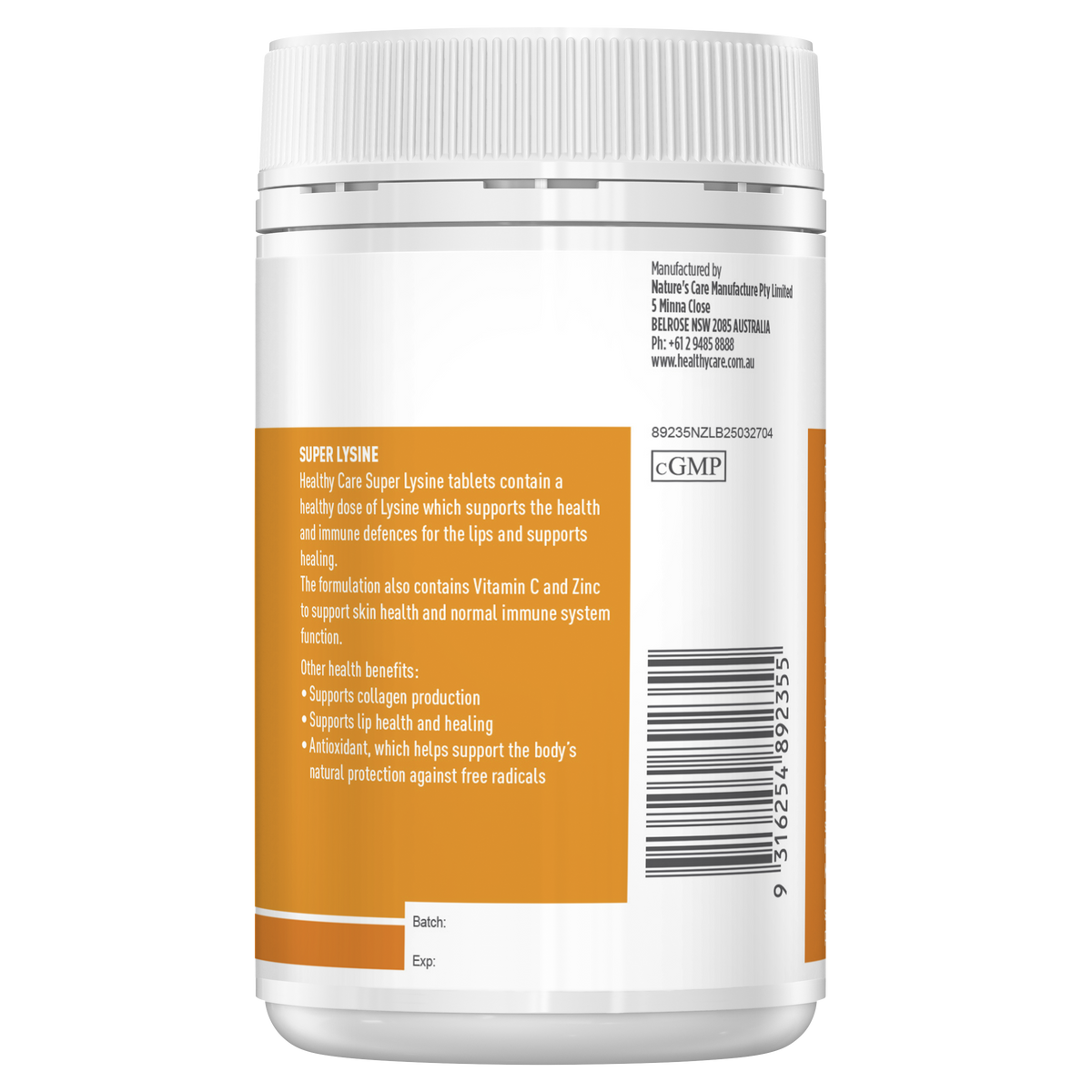 Healthy Care Super Lysine Tablets