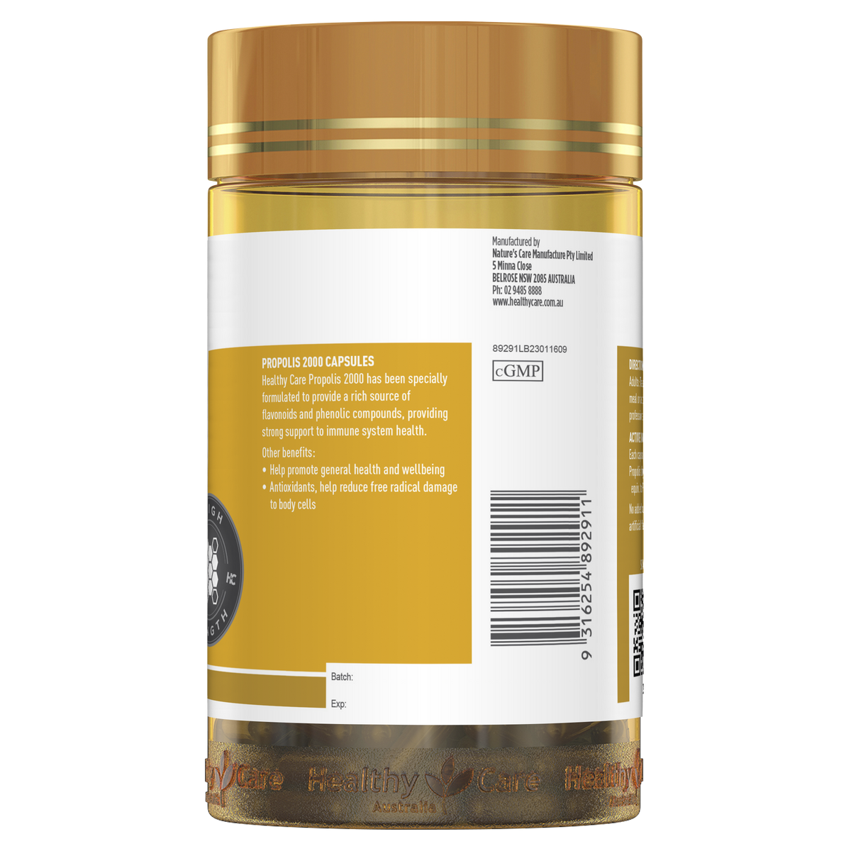Healthy Care Propolis 2000mg 200 Capsules