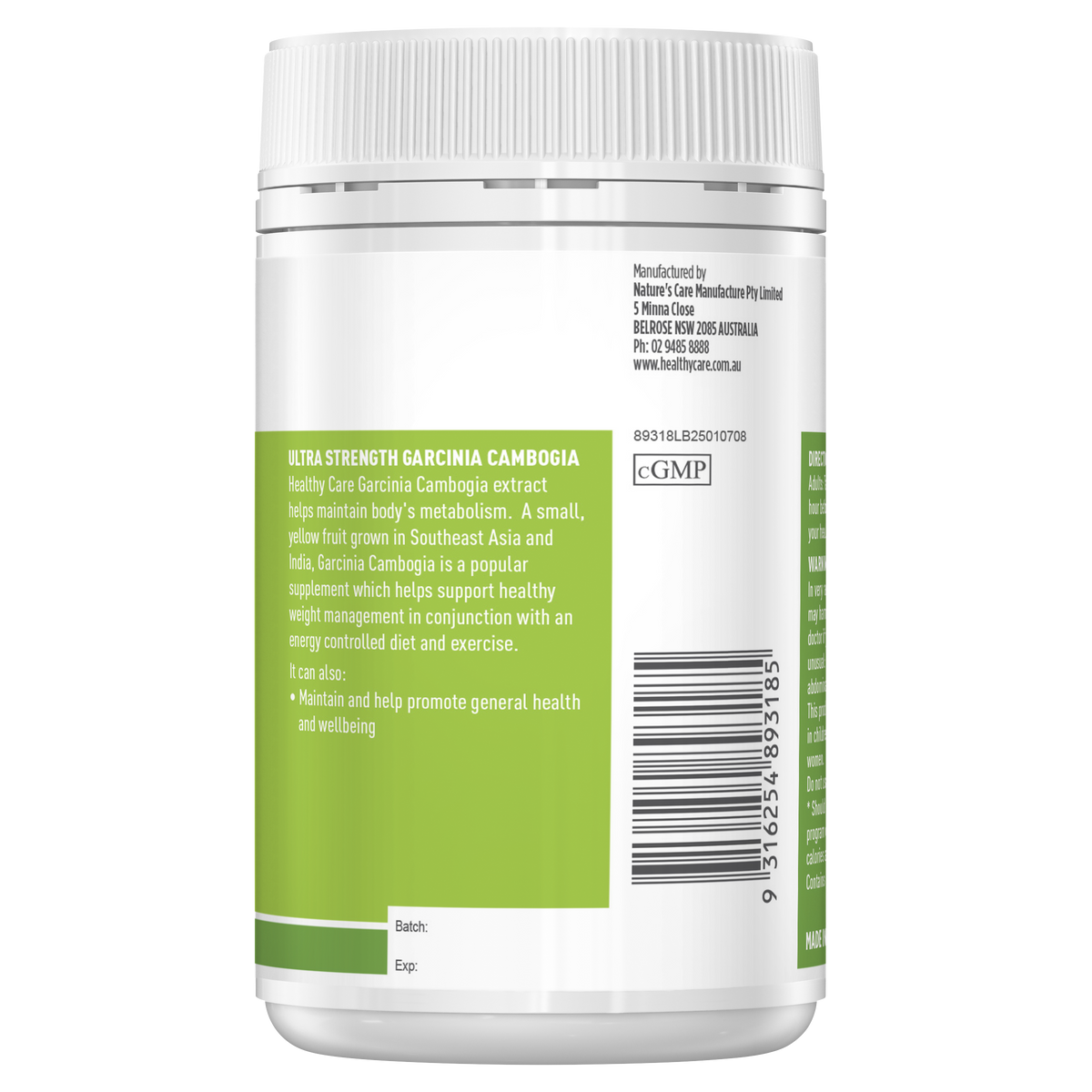 Ultra Strength Garcinia Cambogia 100 Kapsul