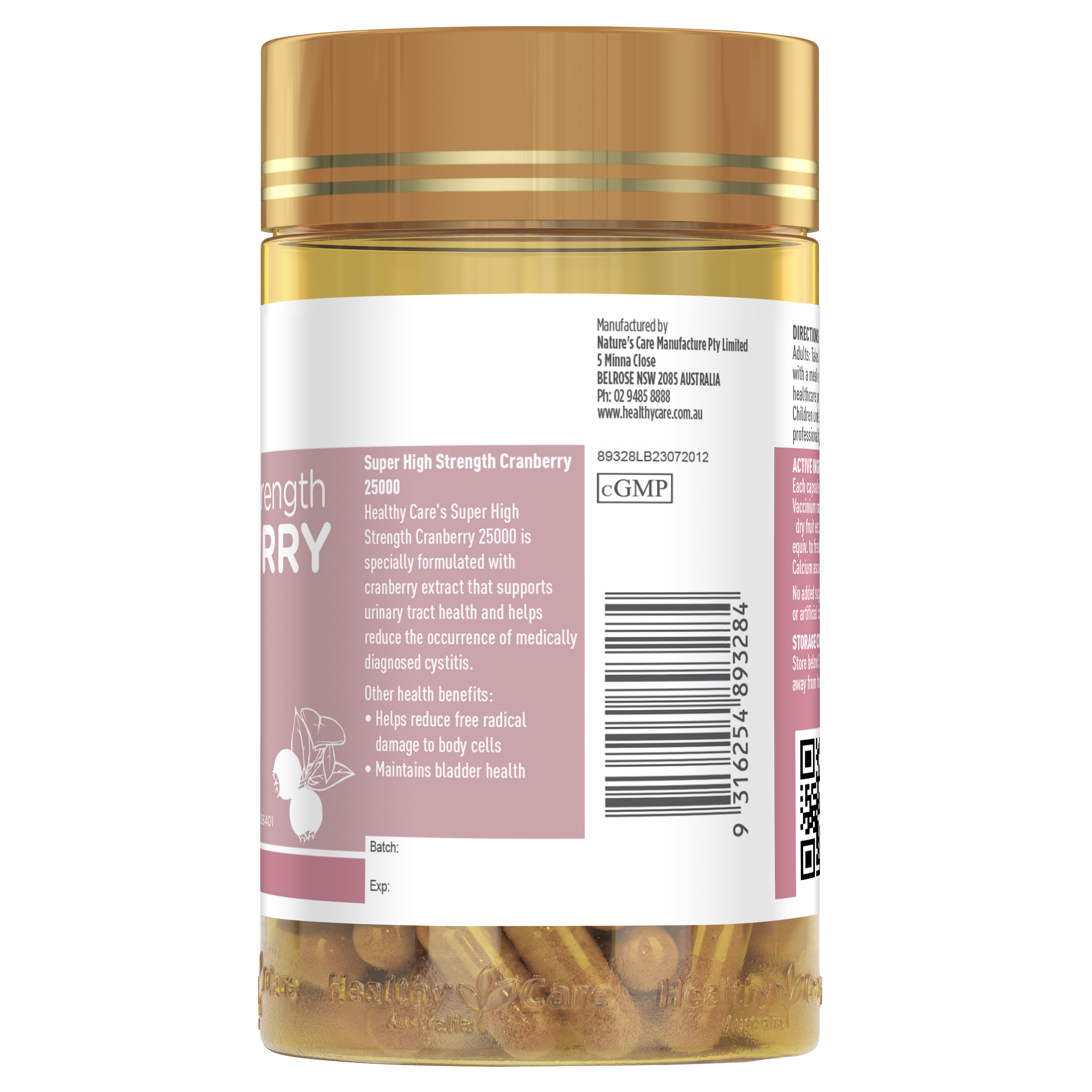 Healthy Care 超高强度蔓越莓 25000 - 90 粒