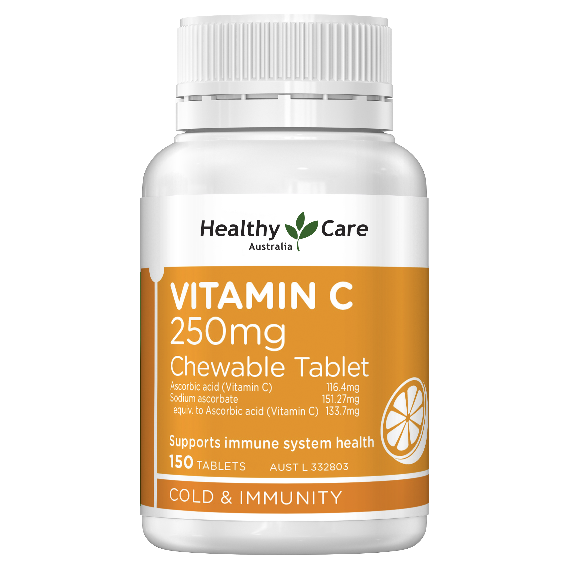 Healthy Care Vitamin C 250mg 150 Tablets - Healthy Care Australia