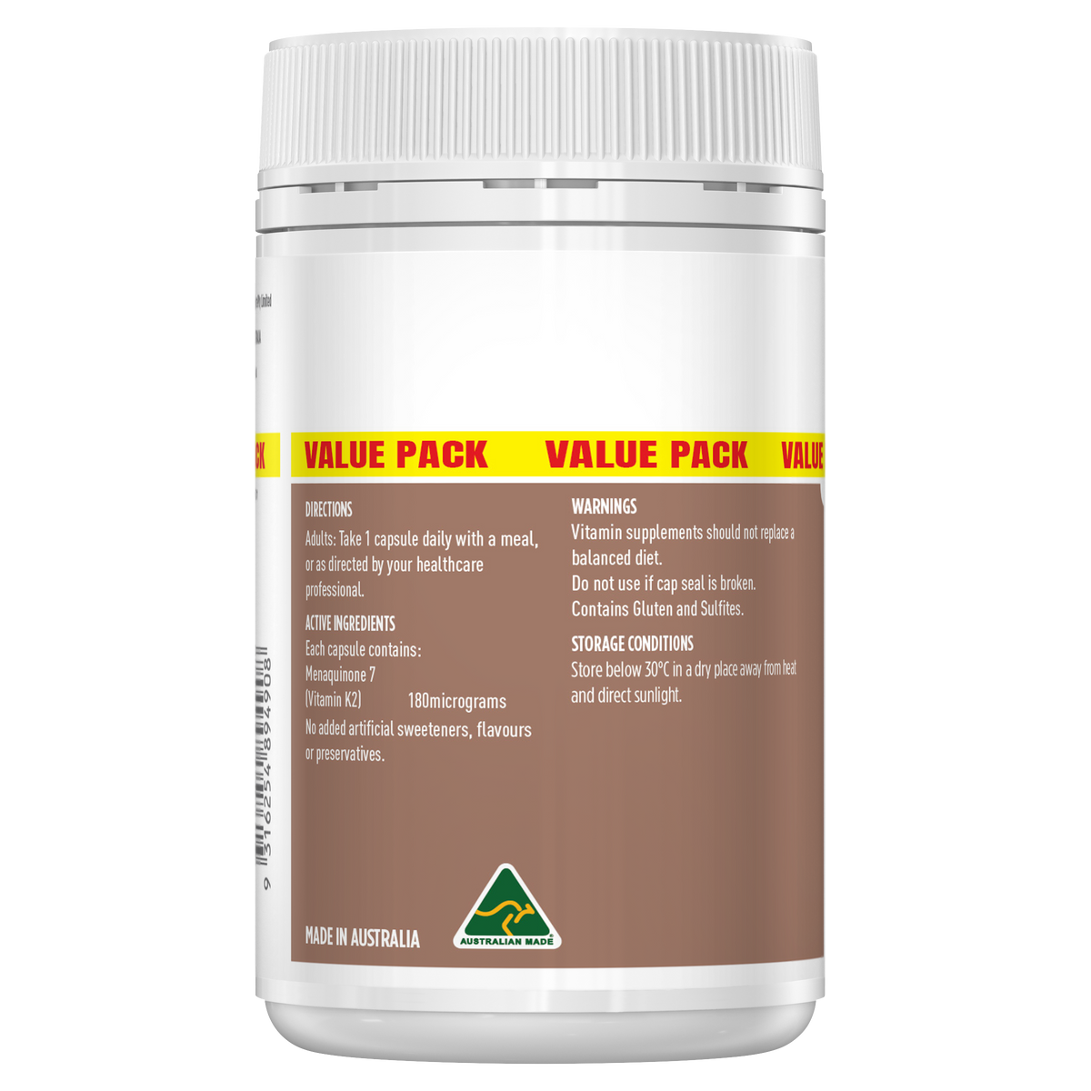 Healthy Care Vitamin K2 180mcg - 150 Hard Capsules
