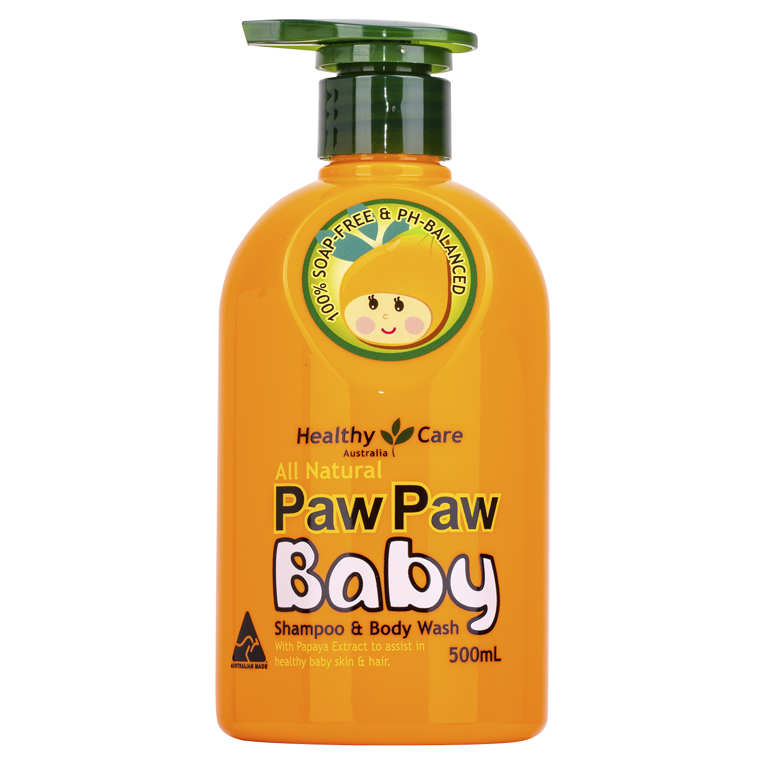 Healthy Care All Natural Paw Paw Baby Shampoo Wash 500ml