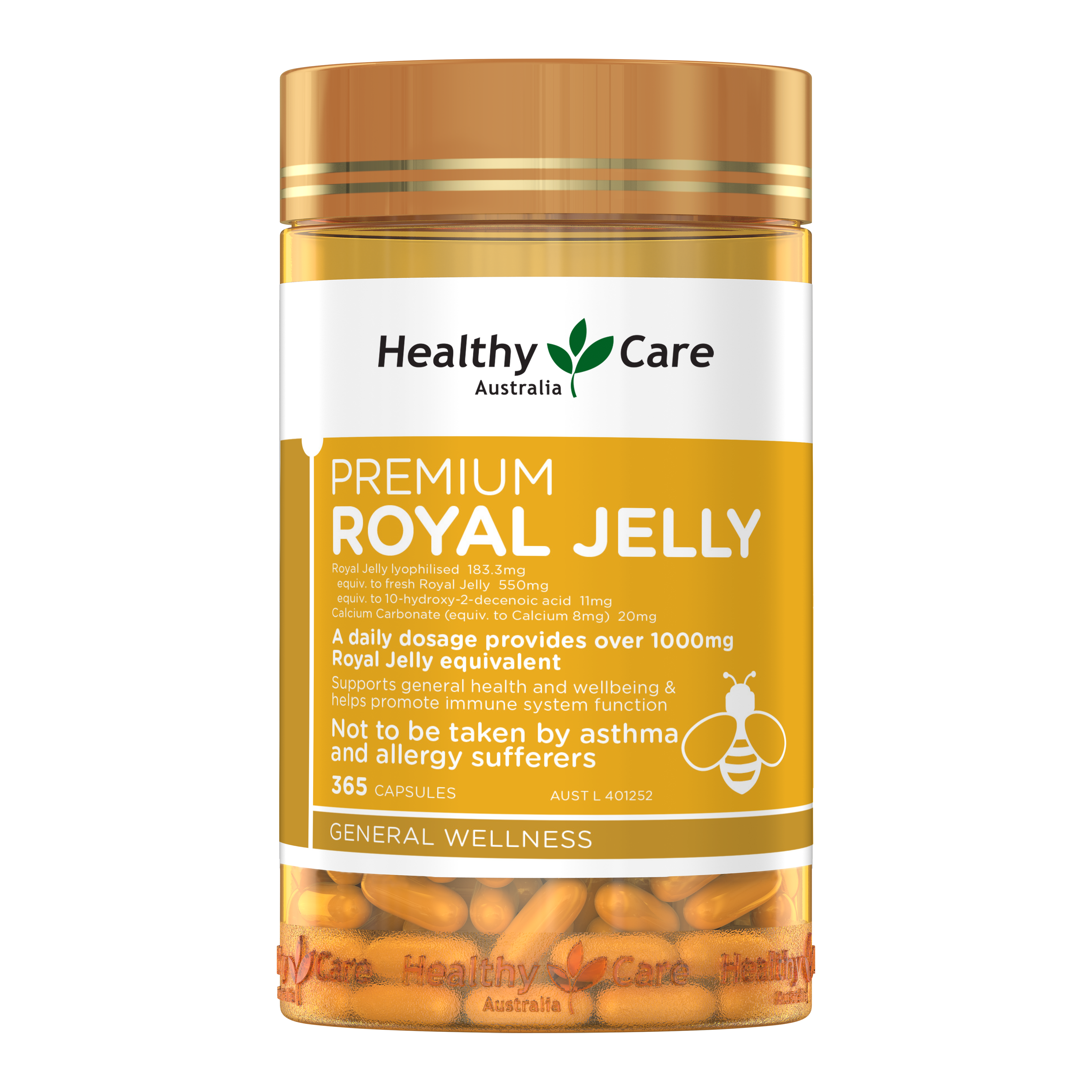 Healthy Care Premium Royal Jelly  365 Capsules