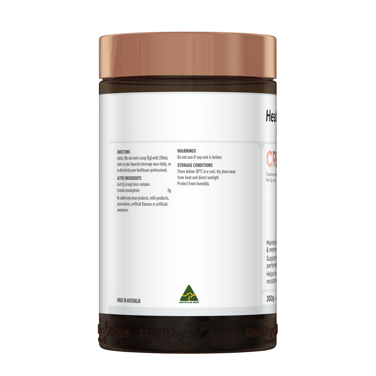 Healthy Care Creatine Powder (Unflavoured) - 300g