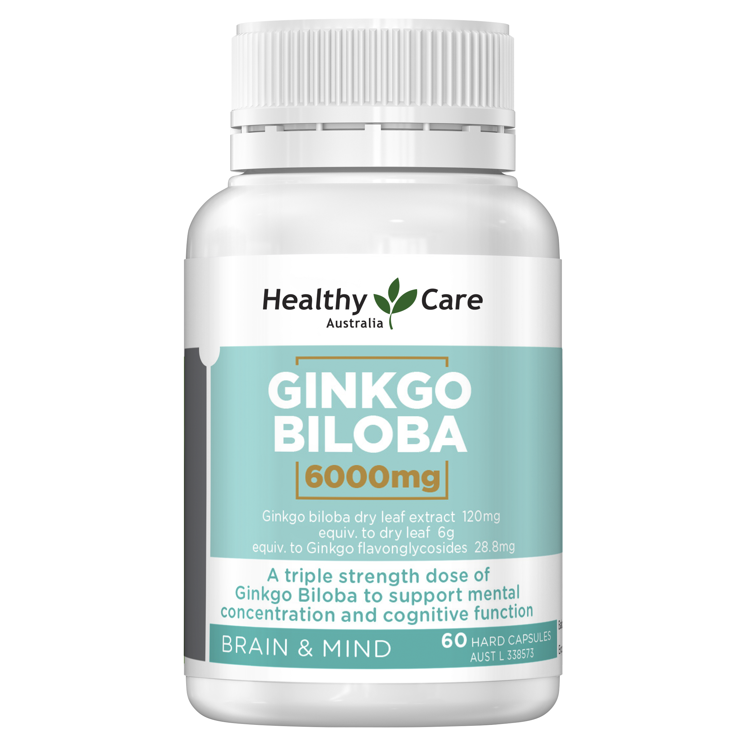 Healthy Care Ginkgo Biloba 6000mg 60 Capsules