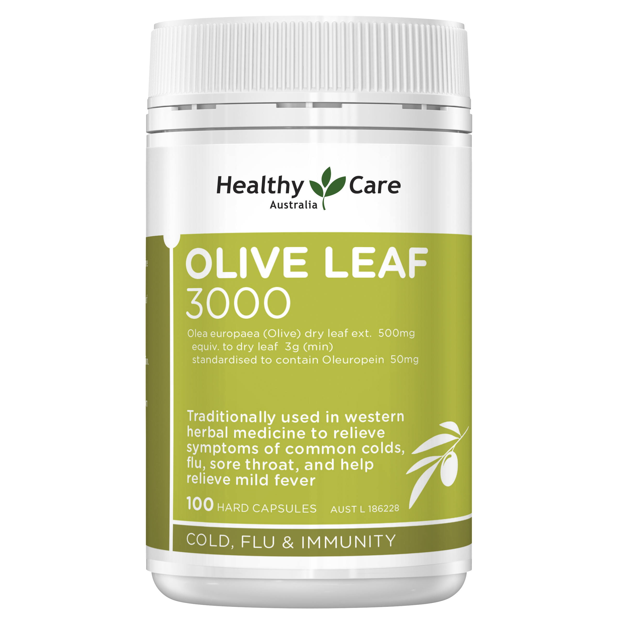 Healthy Care Olive Leaf 3000 - 100 capsules