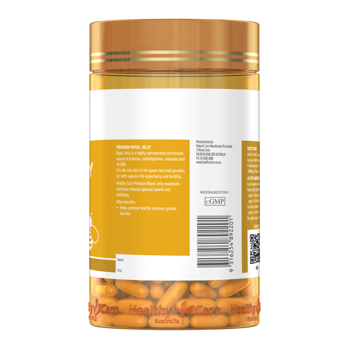 Healthy Care Premium Royal Jelly  365 Capsules