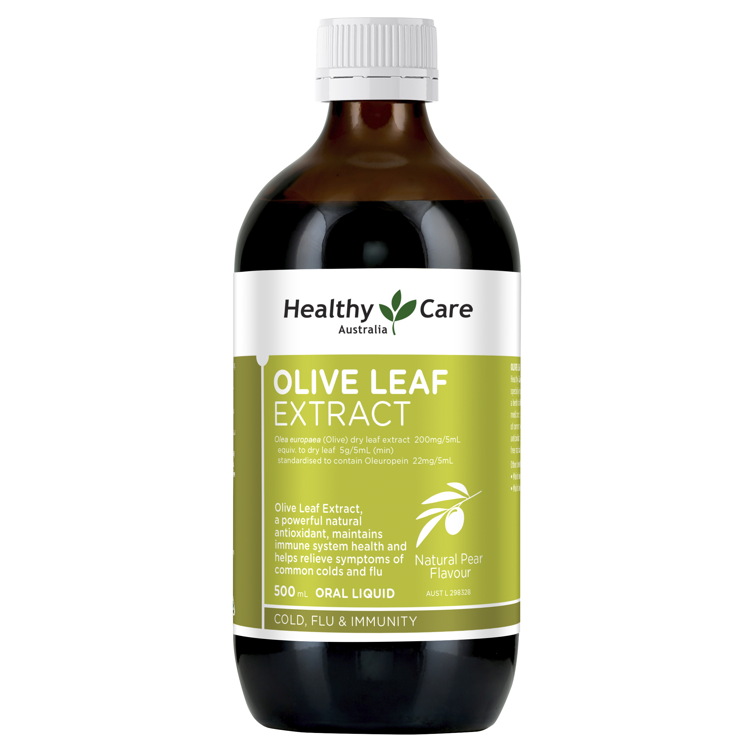 Healthy Care Olive Leaf Extract Pear Flavour 500mL