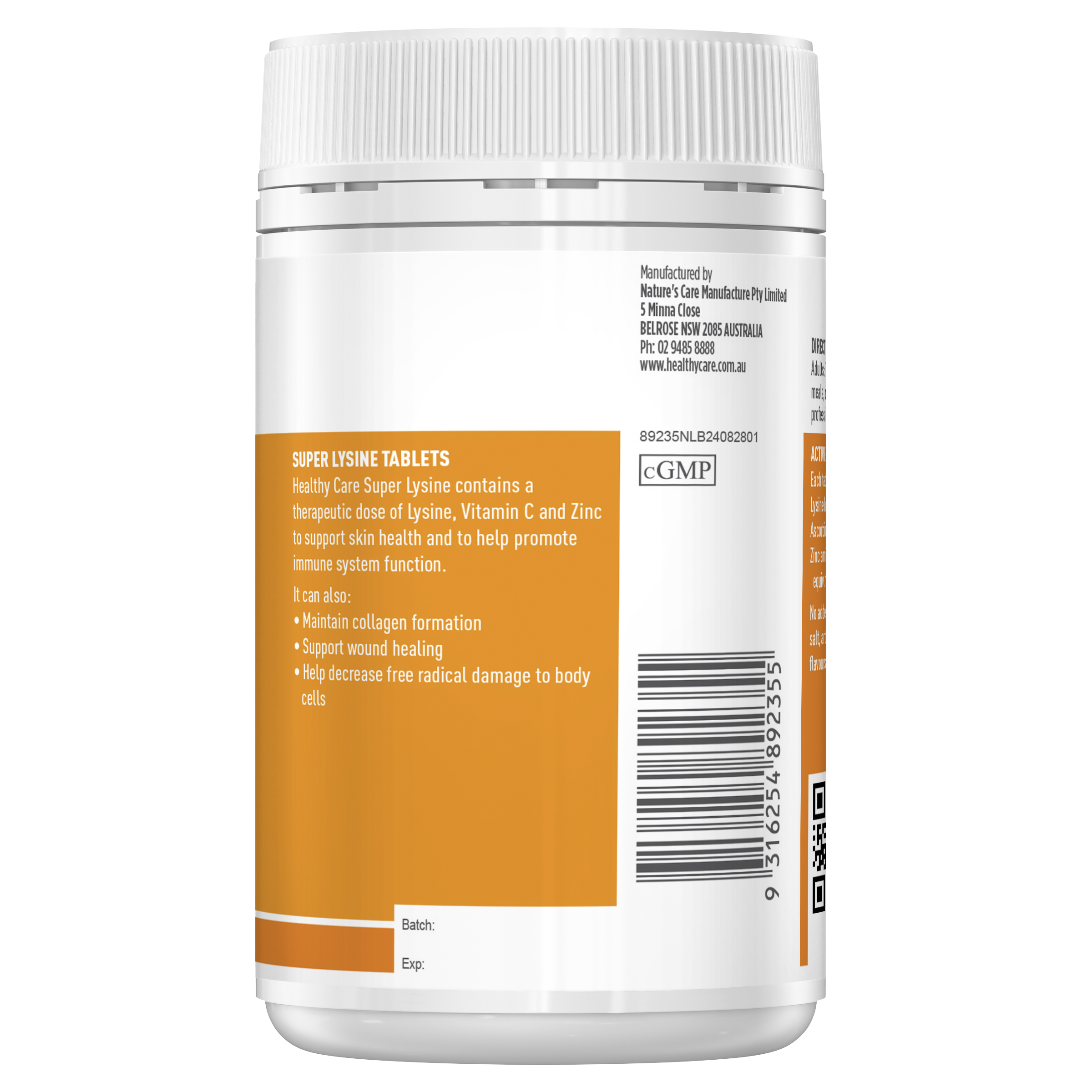 Healthy Care Super Lysine Tablets