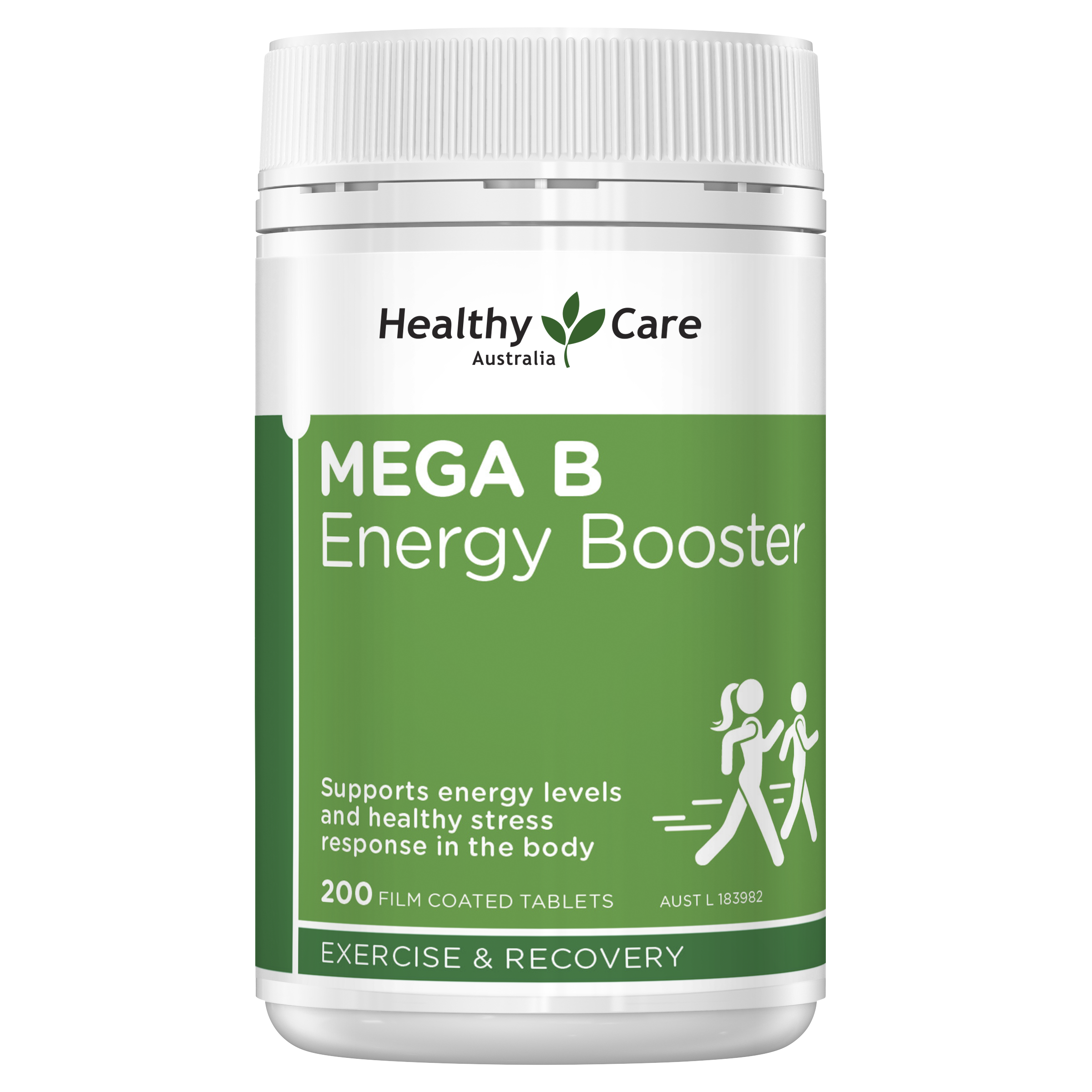 Healthy Care Mega B Energy Booster - 200 Tablets