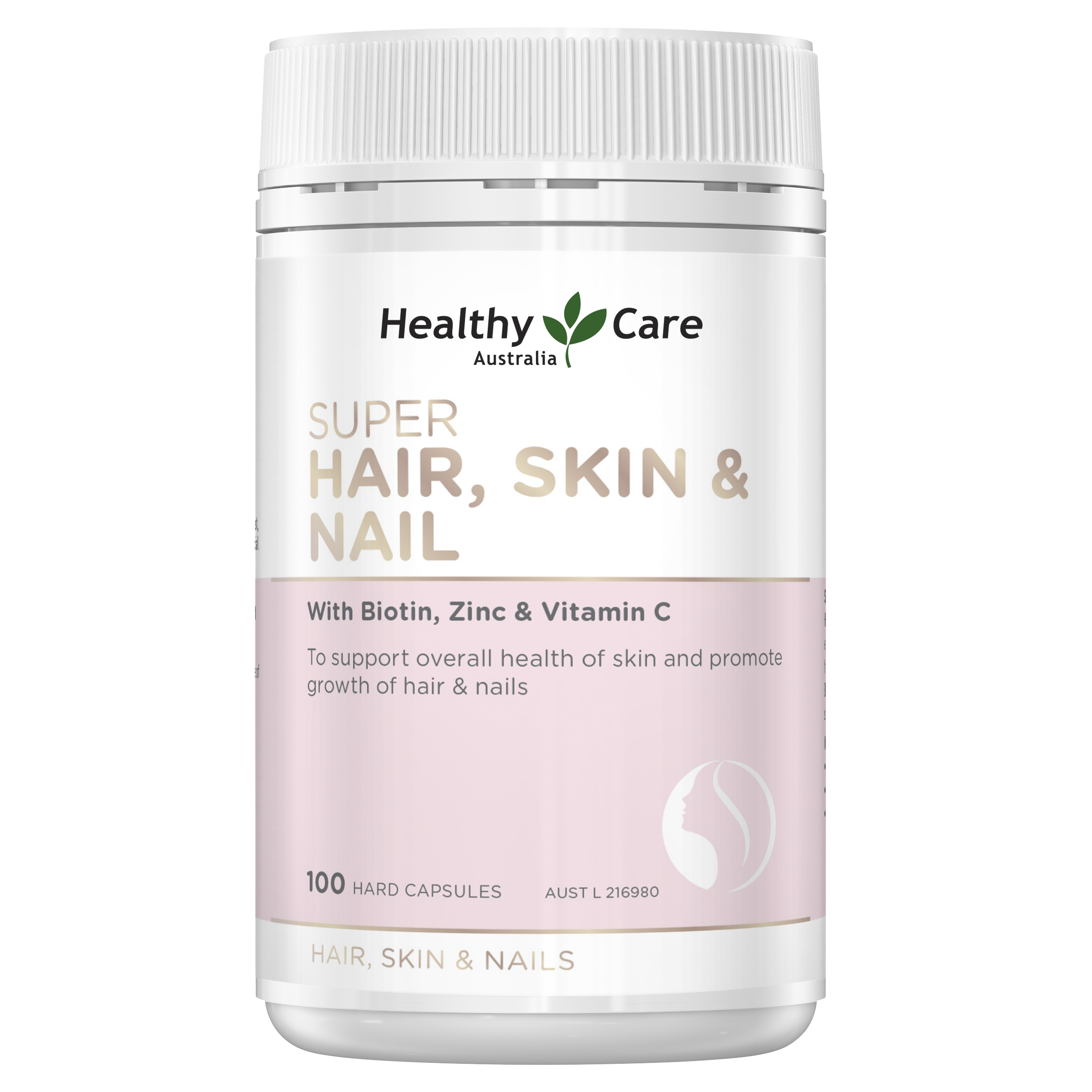 Healthy Care Super Hair, Skin & Nails - 100 Capsules