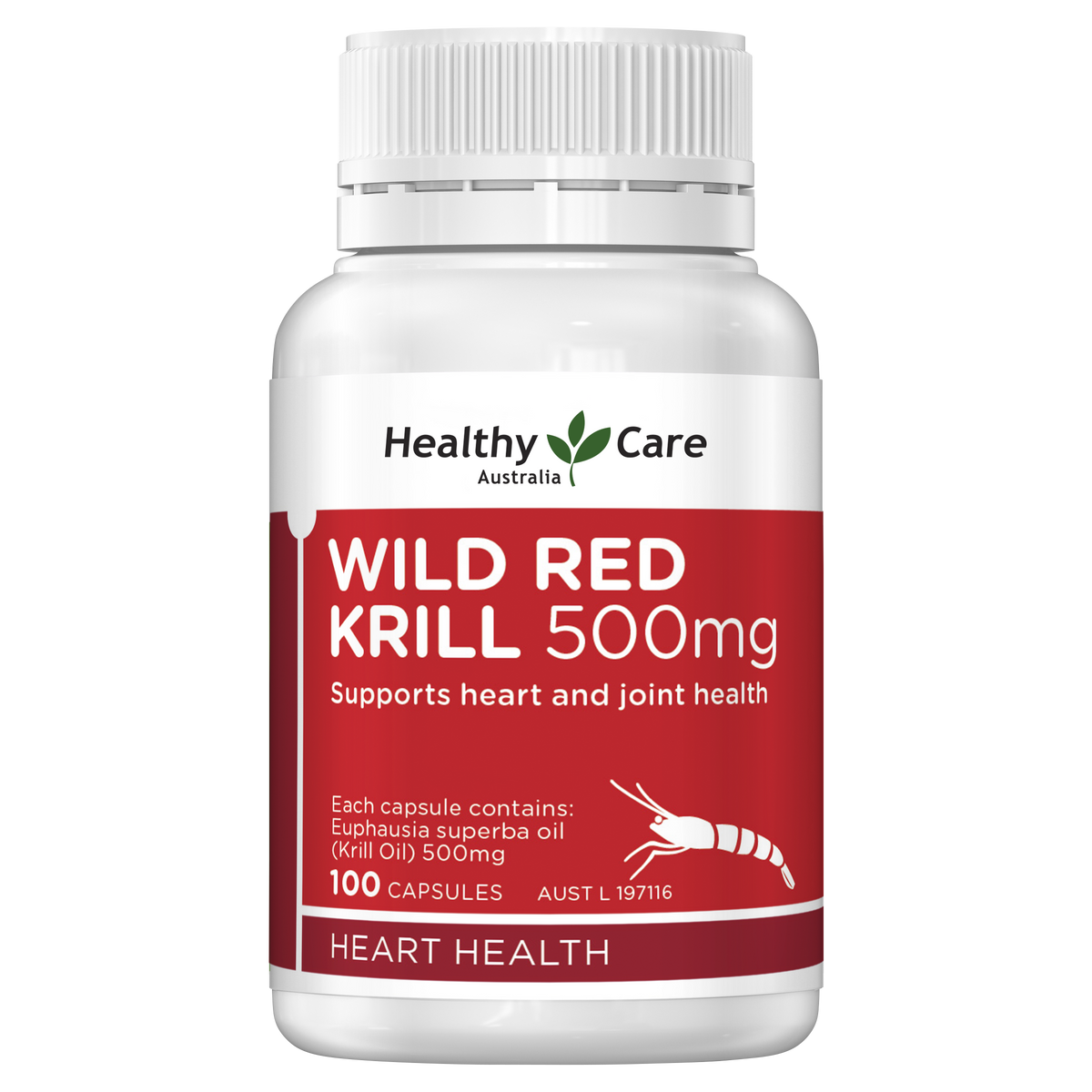 Minyak Krill Merah Liar 500mg 100 Kapsul