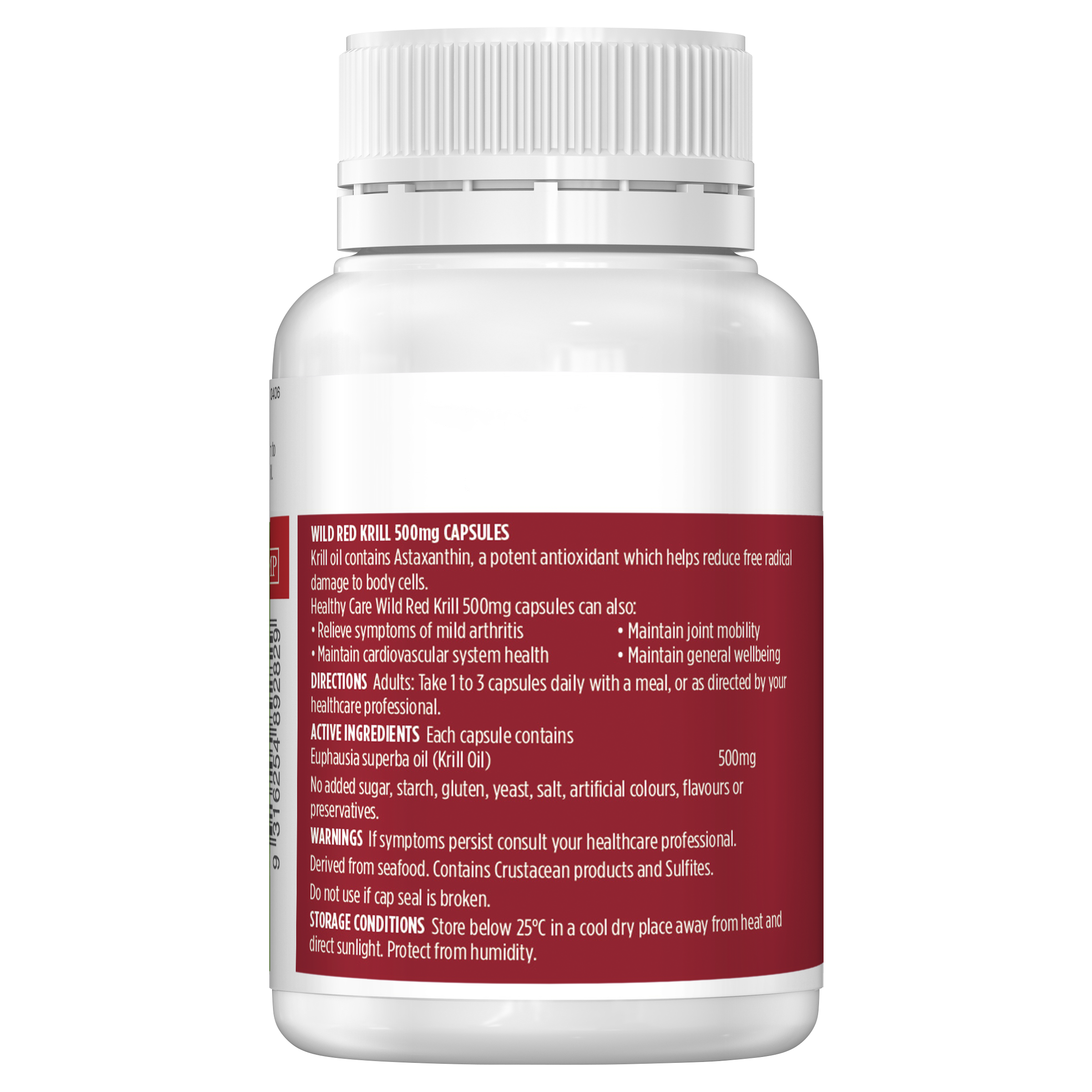 Healthy Care Wild Red Krill Oil 500mg 100 Capsules