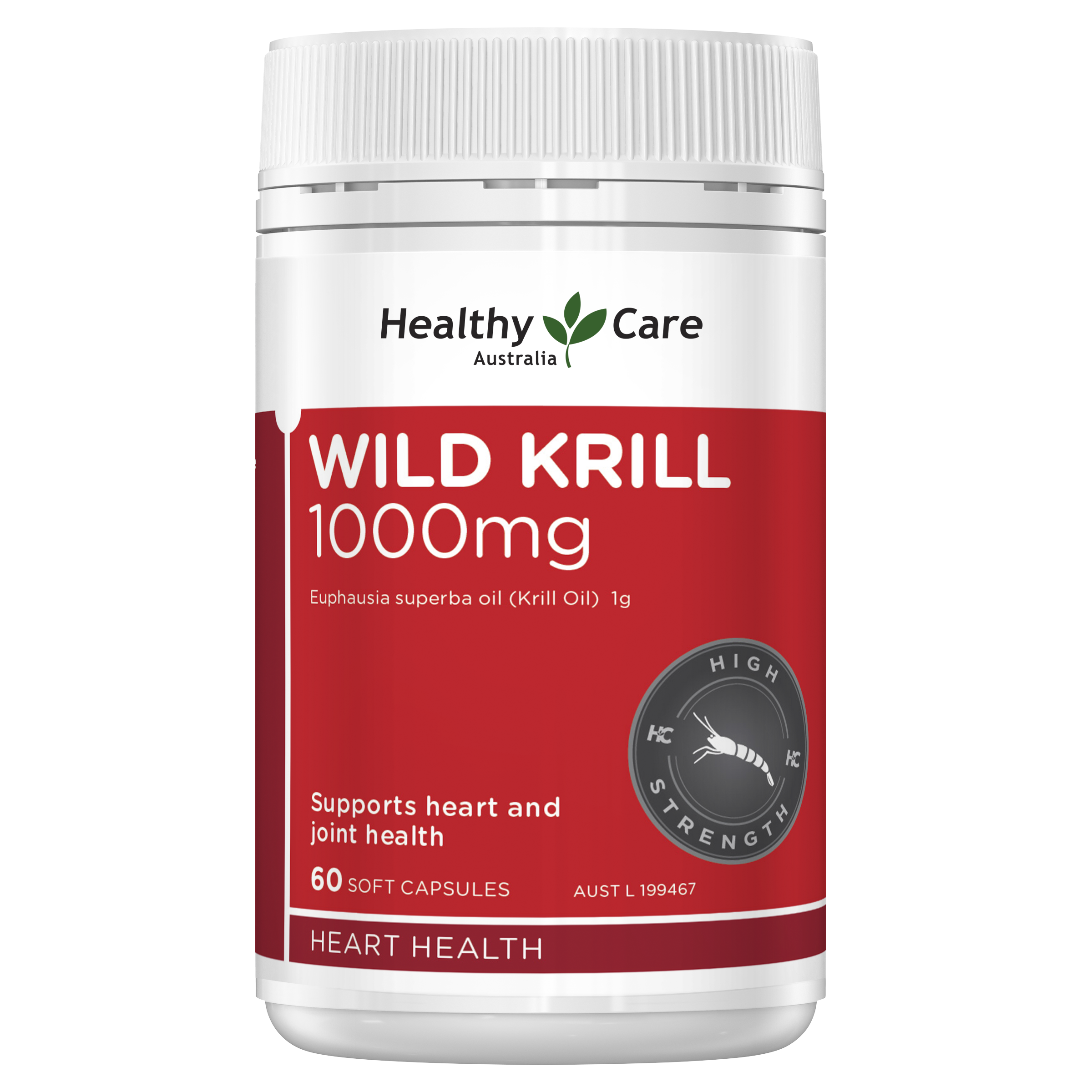 Healthy Care Wild Krill Oil 1000mg - 60 Capsules