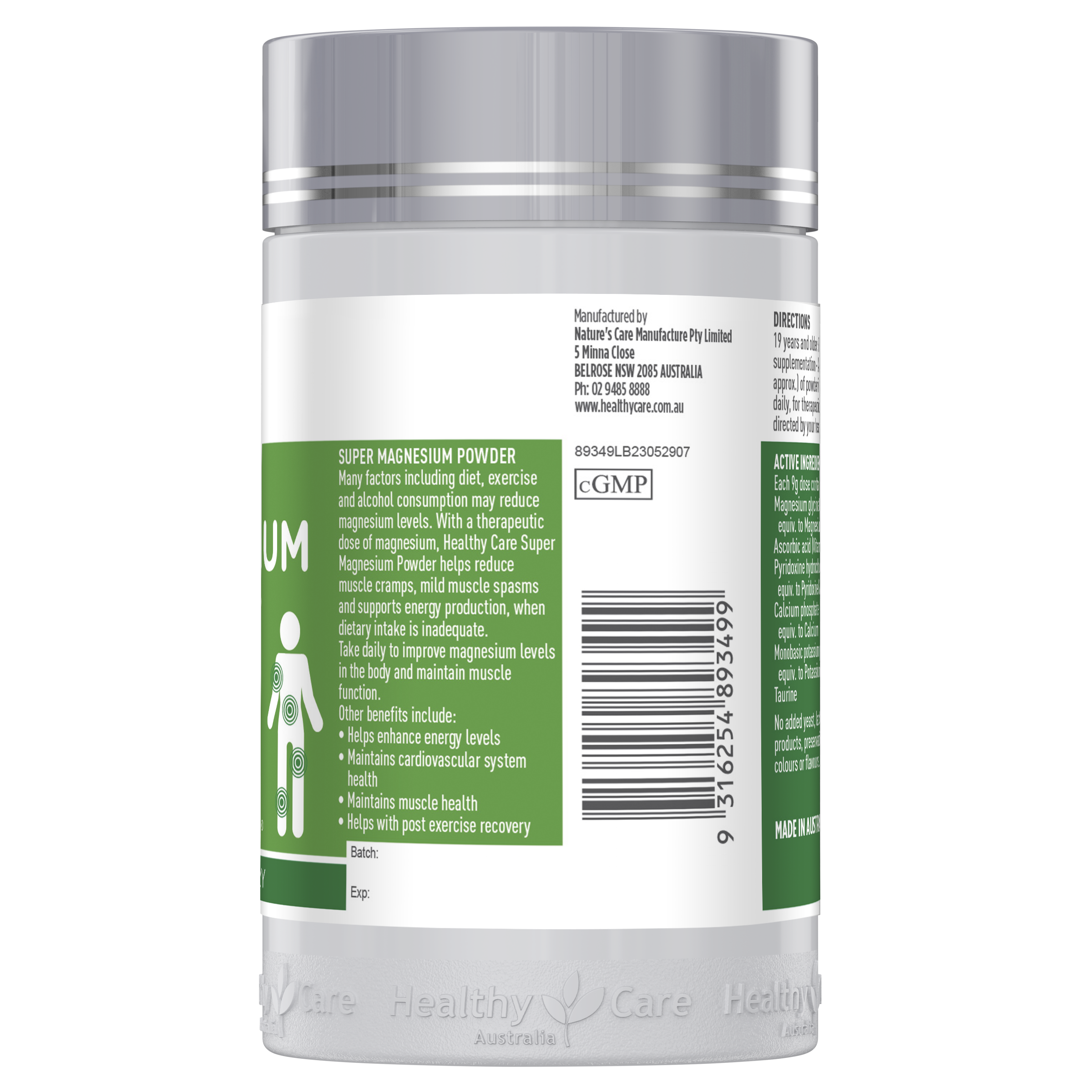 Healthy Care Super Magnesium Powder 200g