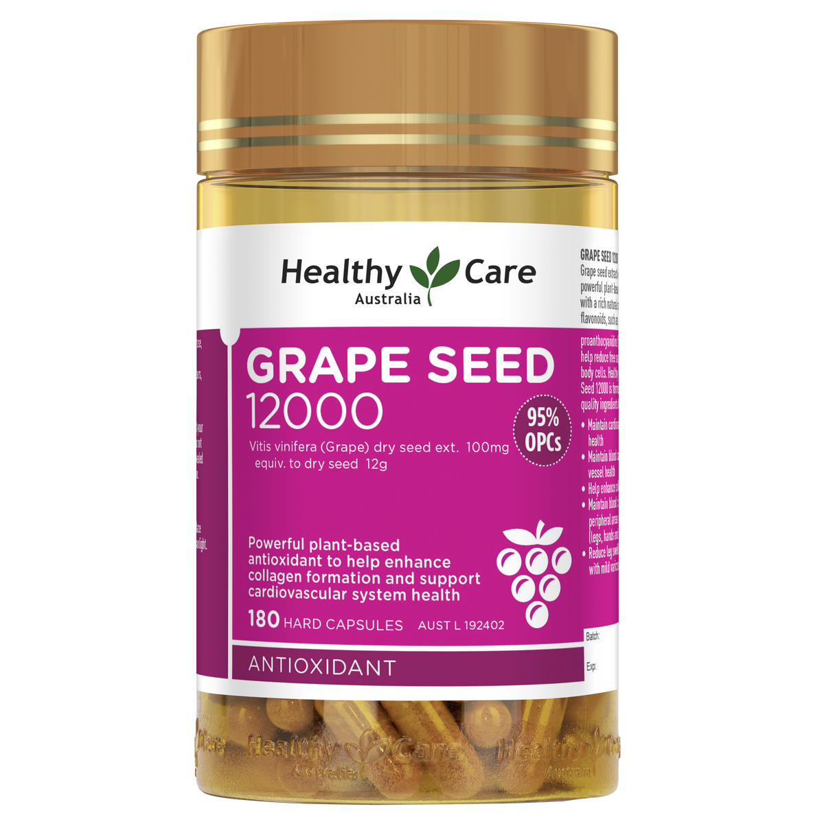 Healthy Care Grape Seed 12000 180 capsules
