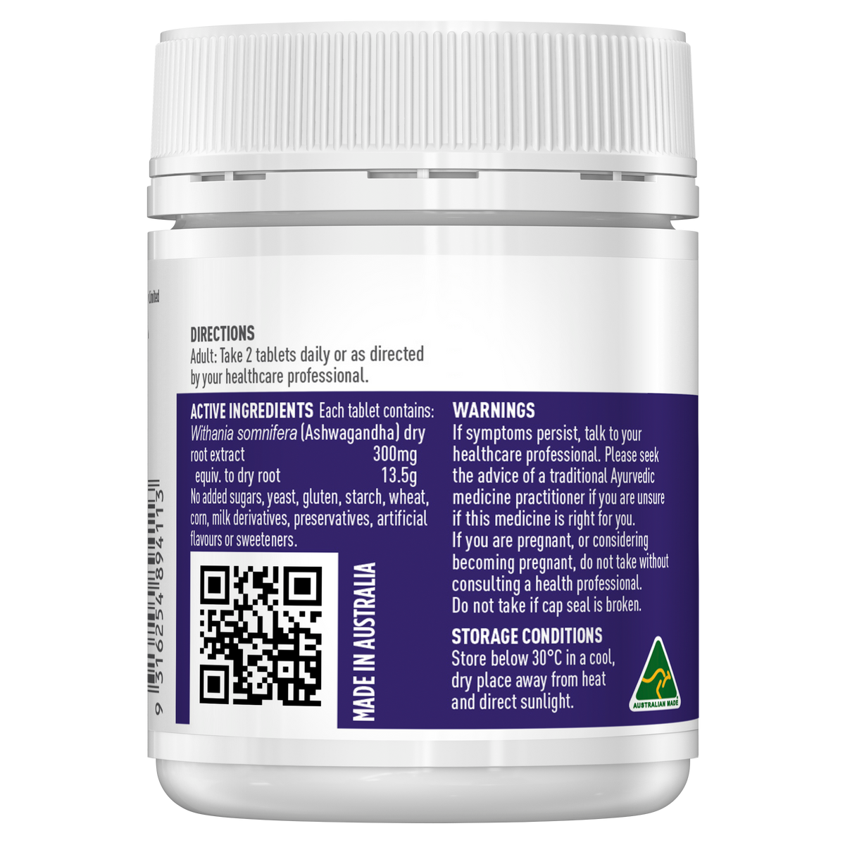 Kekuatan Tinggi Ashwagandha 60 Tablet