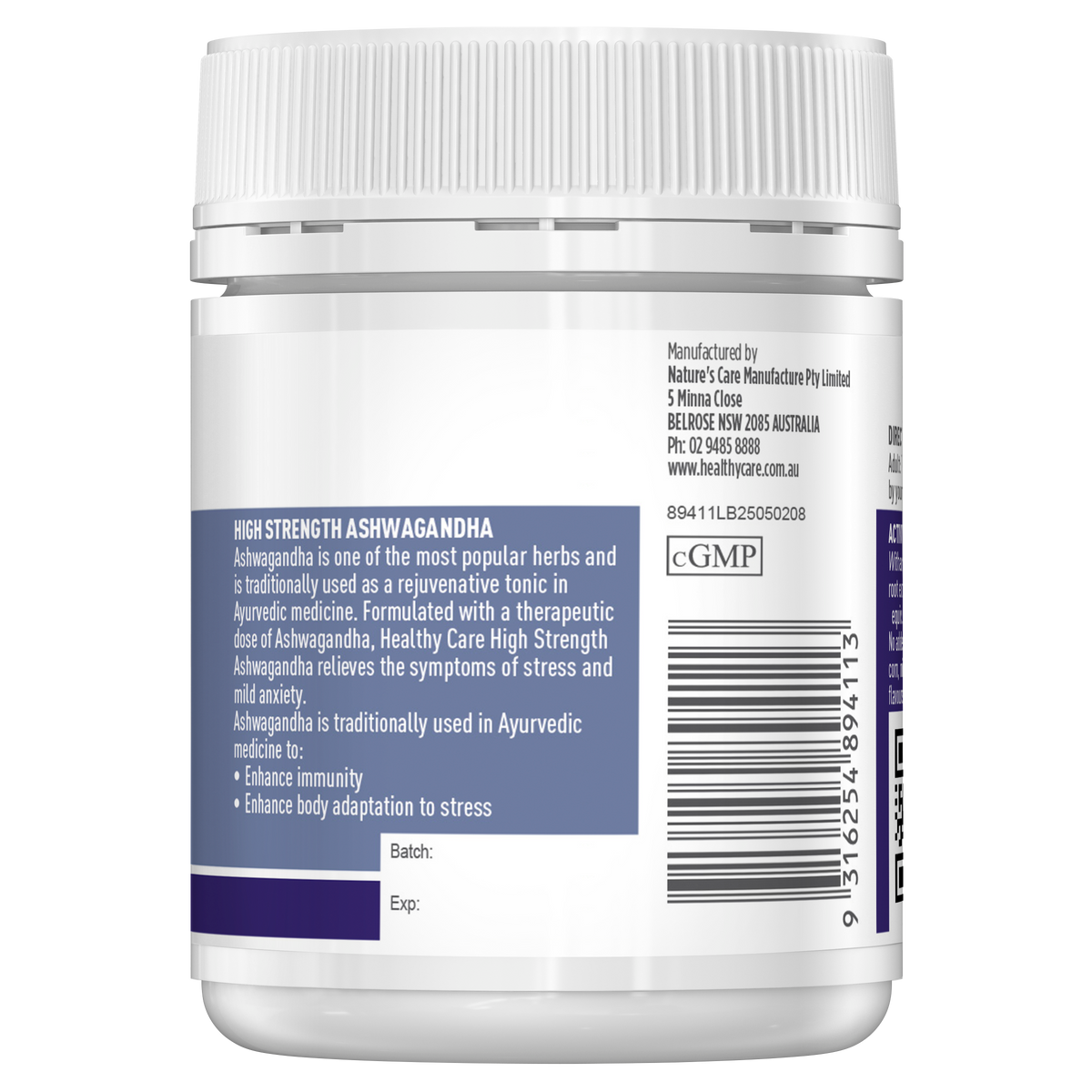 Kekuatan Tinggi Ashwagandha 60 Tablet