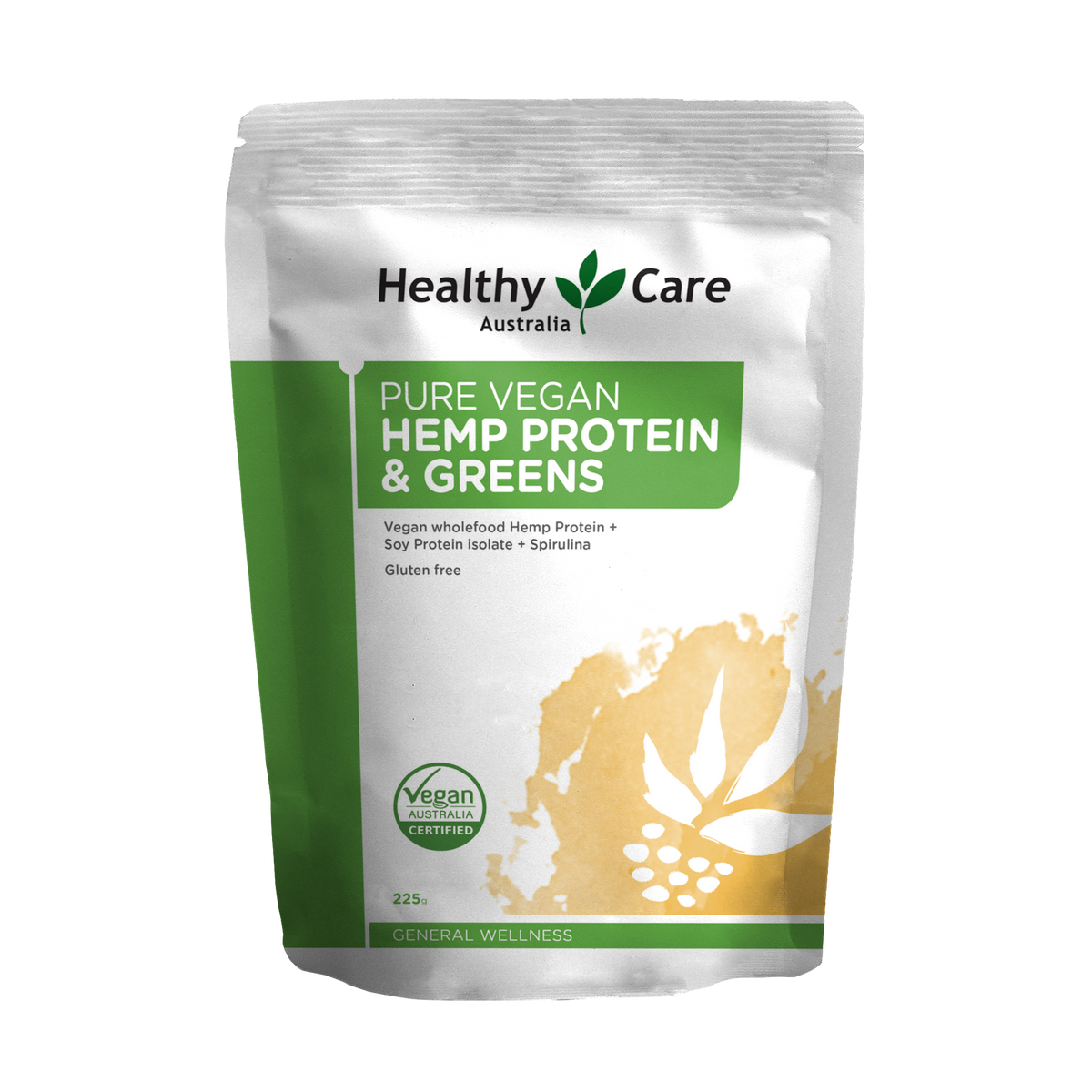 Healthy Care Pure Vegan Hemp Protein & Greens 225g
