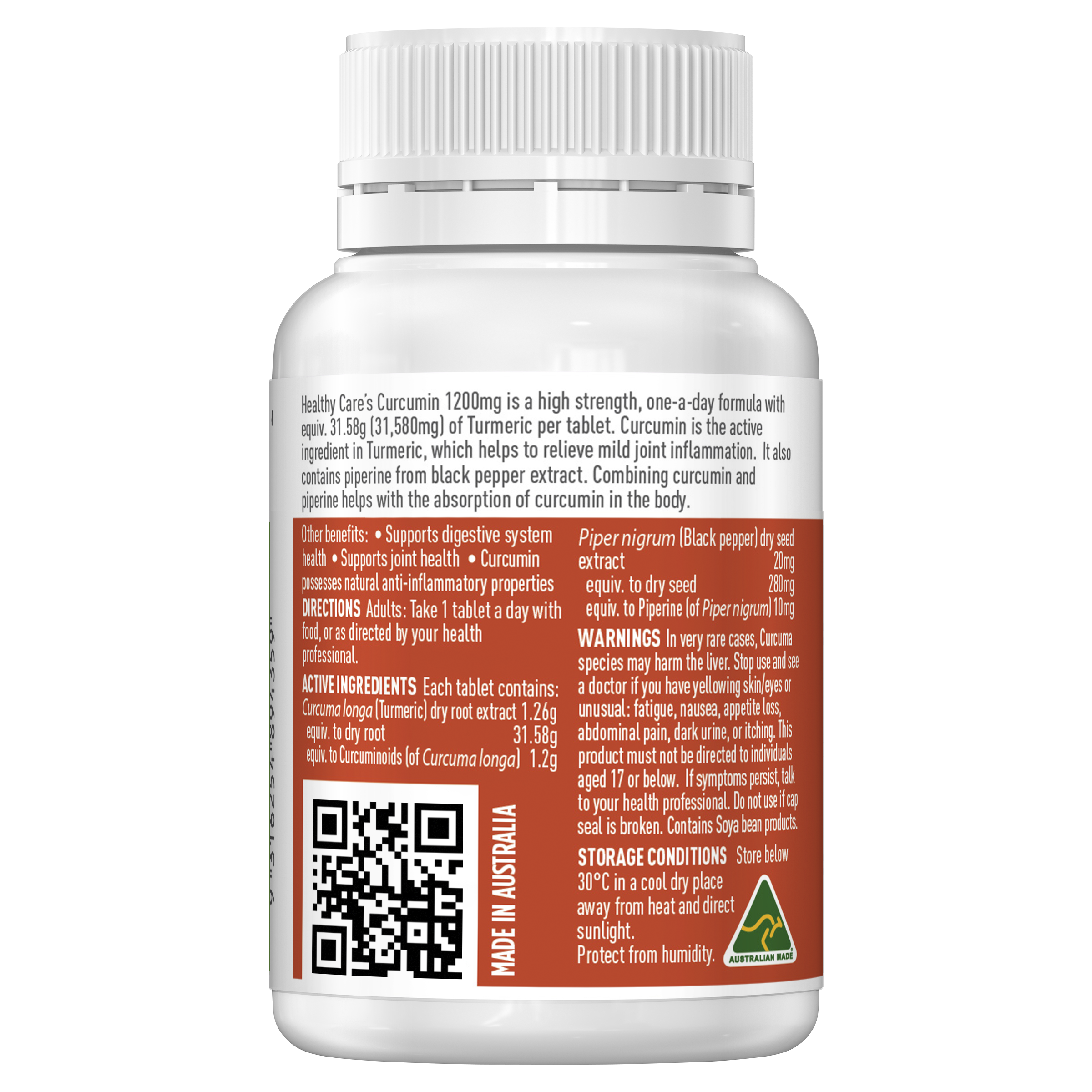 Healthy Care Curcumin 1200mg 40 Tablets