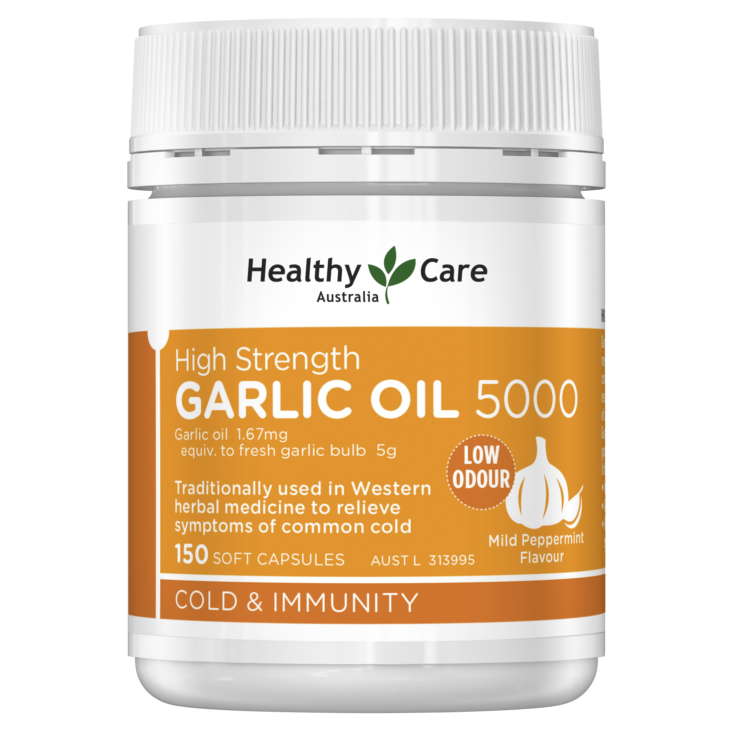 Healthy Care High Strength Garlic Oil 5000 150 Capsules