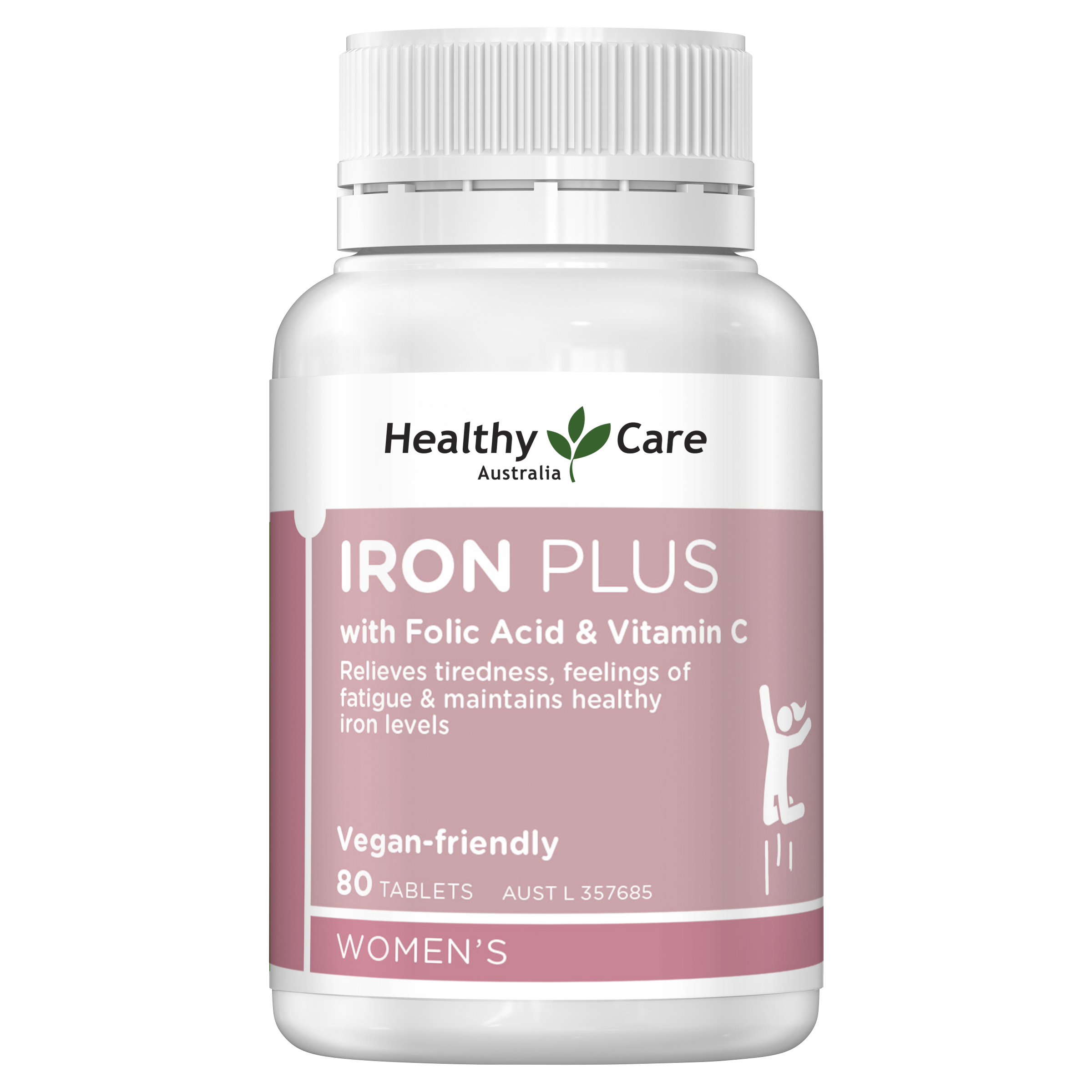 Healthy Care Iron Plus with Folic Acid & Vitamin C 80 tablets