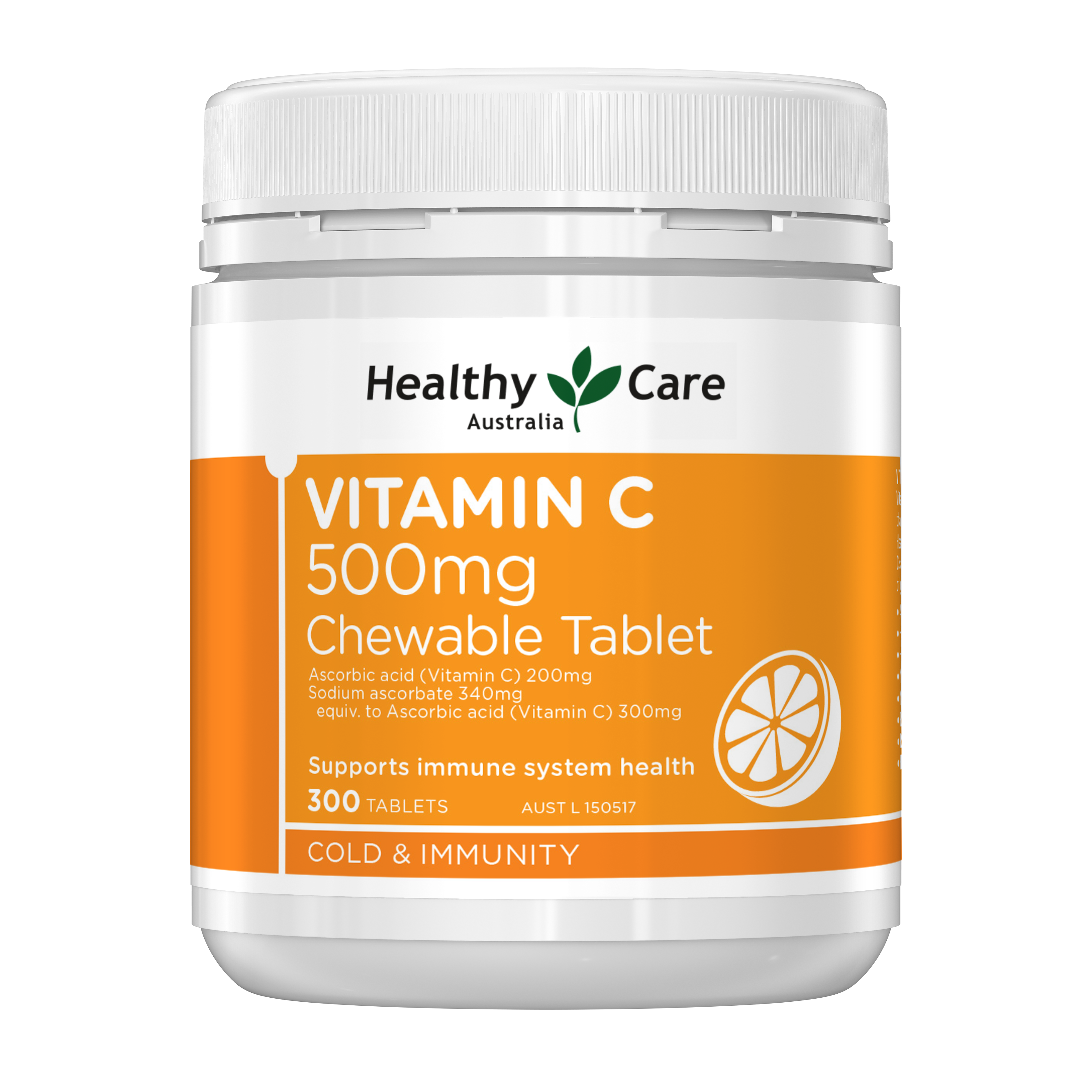 Vitamin C 500mg Boleh Kunyah 300 Tablet