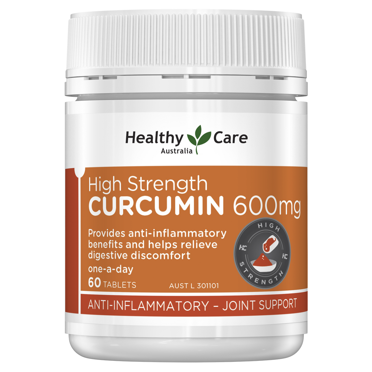 Healthy Care High Strength Curcumin 600mg 60 Tablets
