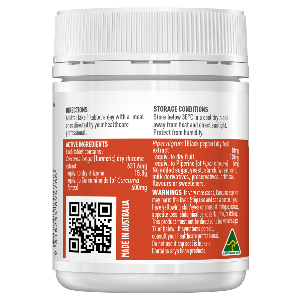 Healthy Care High Strength Curcumin 600mg 60 Tablets