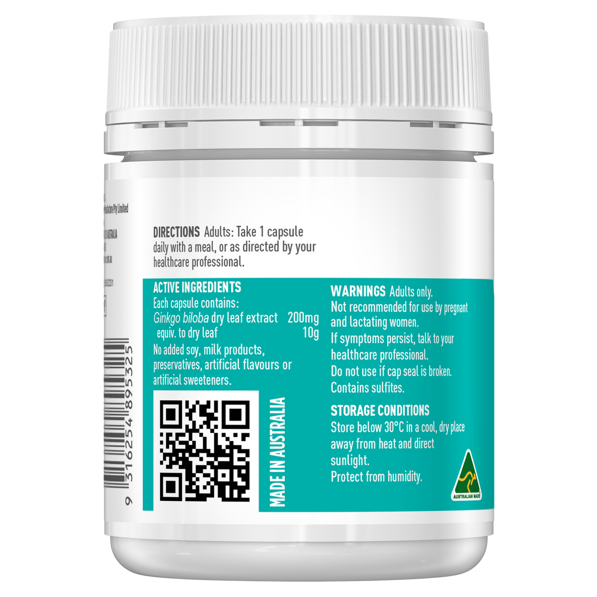 Healthy Care Ginkgo High Strength 10000mg - 90 Hard Capsules
