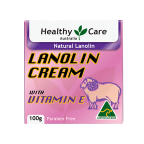 Lanolin Cream With Vitamin E 100g Label-Lotion & Moisturizer-Healthy Care Australia