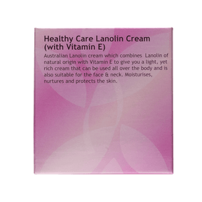 Lanolin Cream With Vitamin E 100g (Benefits and Uses)-Lotion & Moisturizer-Healthy Care Australia