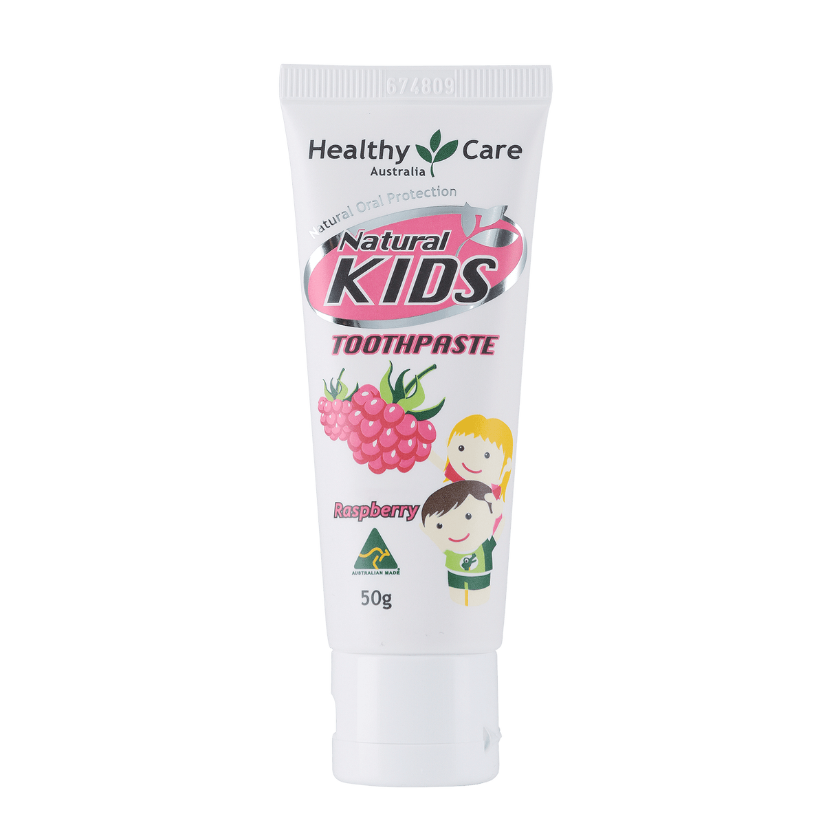 Natural Kids Toothpaste Raspberry Flavour 50g-Toothpaste-Healthy Care Australia