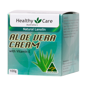 Aloe Vera Cream 100g in box packaging-Lotion & Moisturizer-Healthy Care Australia
