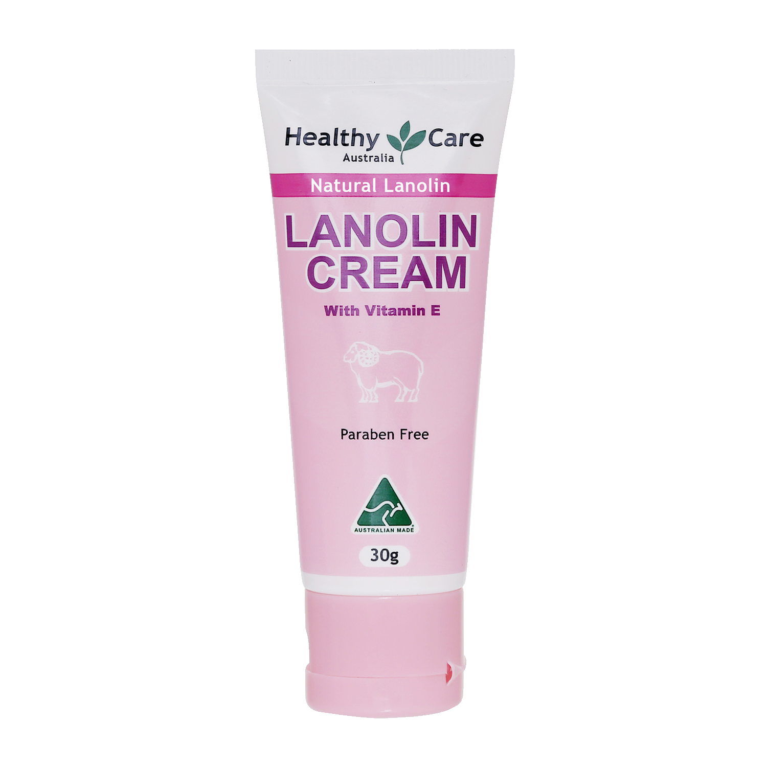 Lanolin Cream with Vitamin E Tube 30g-Lotion & Moisturizer-Healthy Care Australia