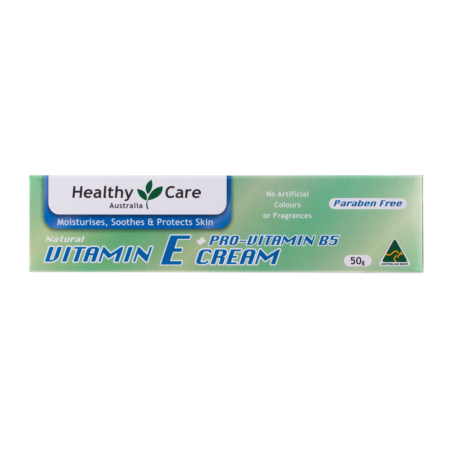 Vitamin E + Pro-Vitamin B5 Cream 50g in box packaging-Lotion & Moisturizer-Healthy Care Australia