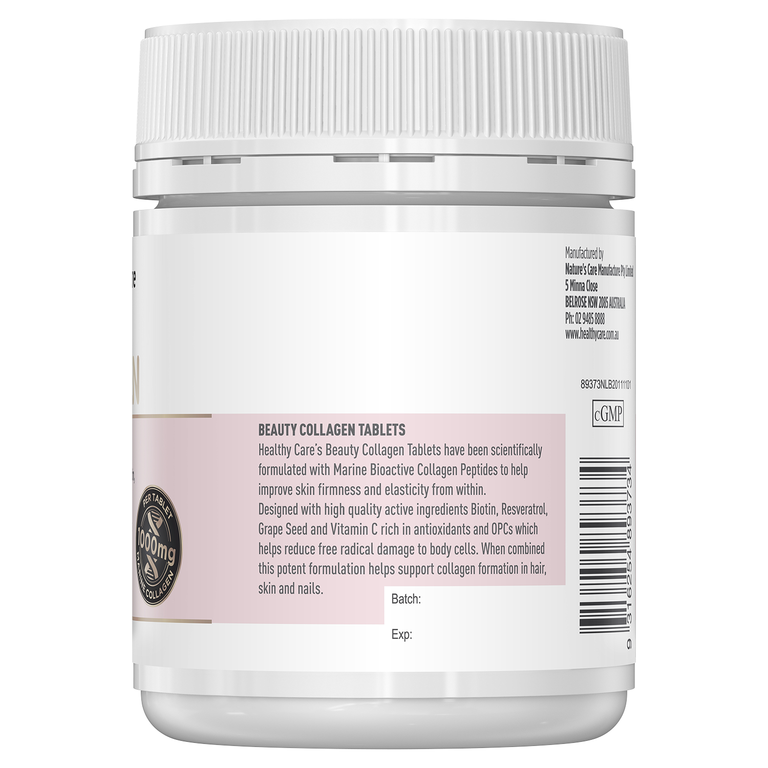 Benefits of Beauty Collagen 60 Tablets-Vitamins & Supplements-Healthy Care Australia