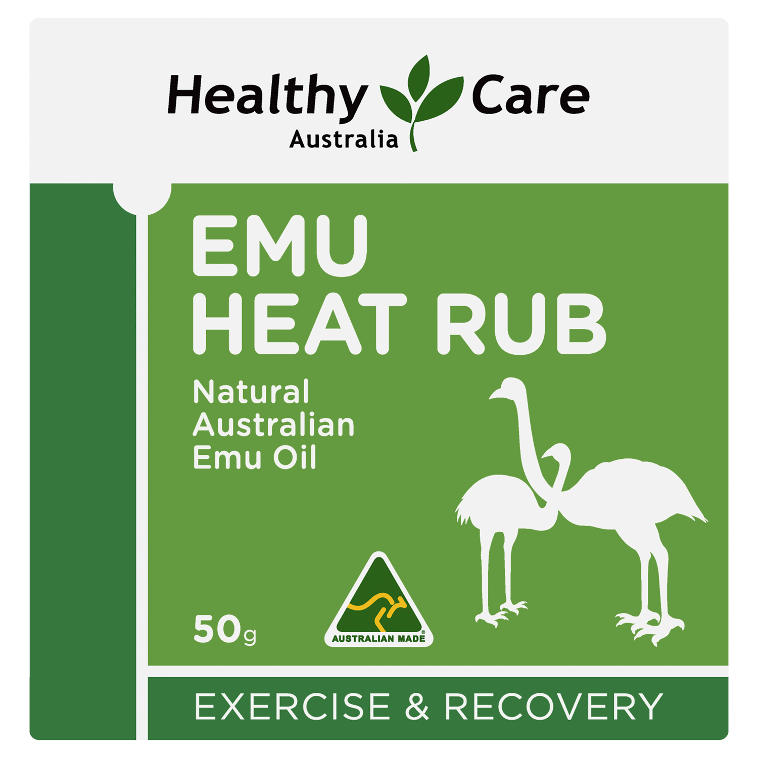 Emu Heat Rub 50g Label-Vitamins & Supplements-Healthy Care Australia