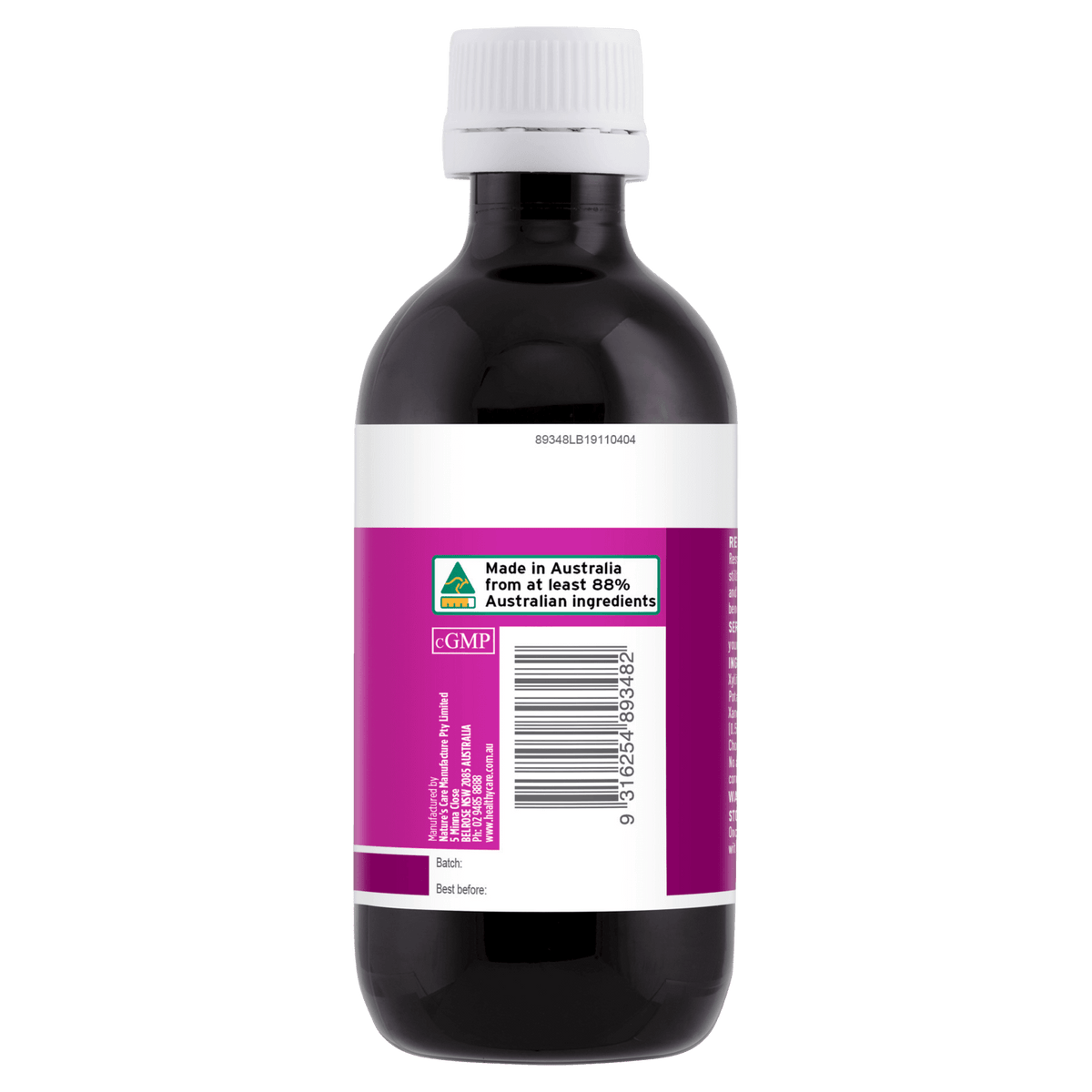 Manufacturer and Barcode of Resveratrol Liquid 200mL-Vitamins & Supplements-Healthy Care Australia