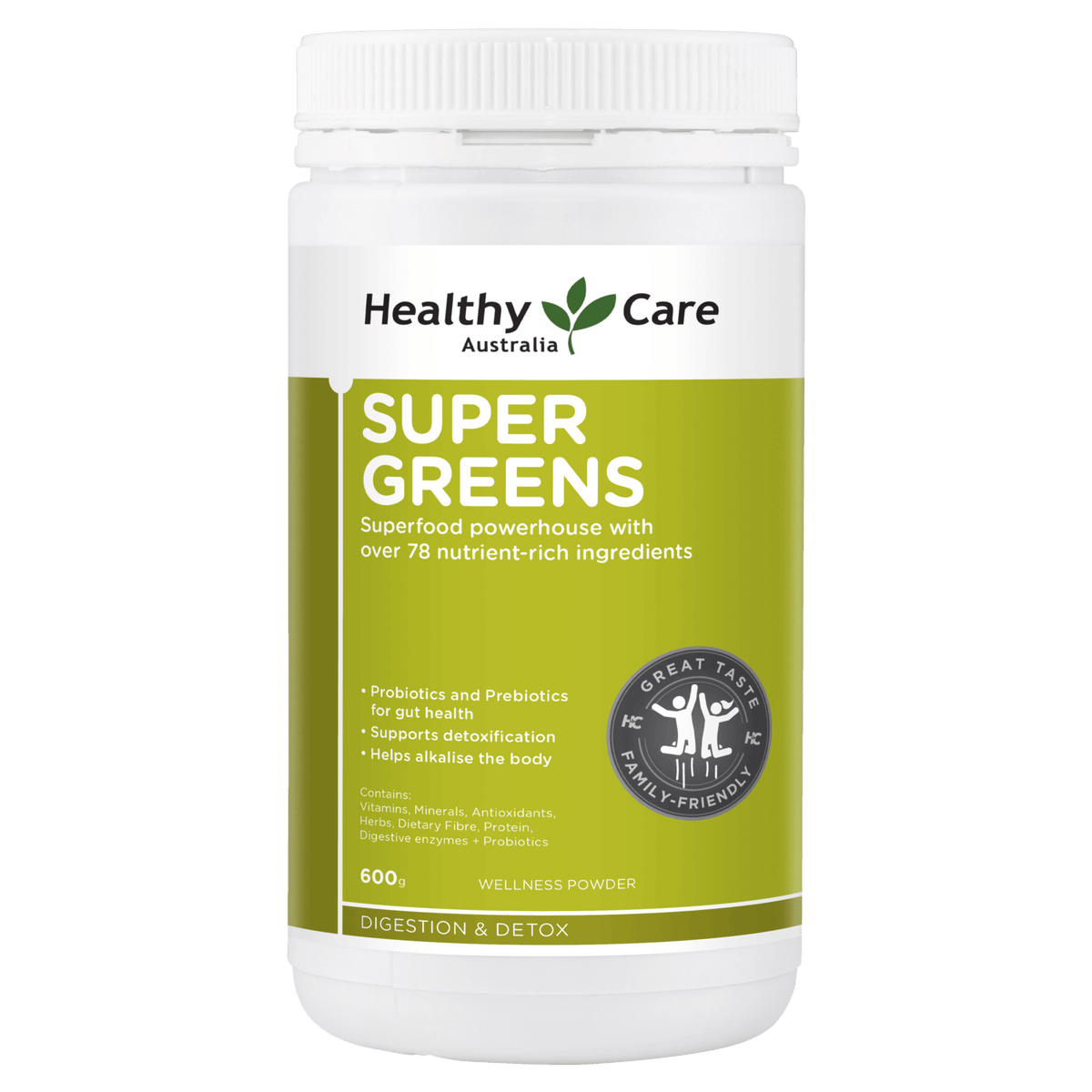 Super Greens 600g-Vitamins & Supplements-Healthy Care Australia