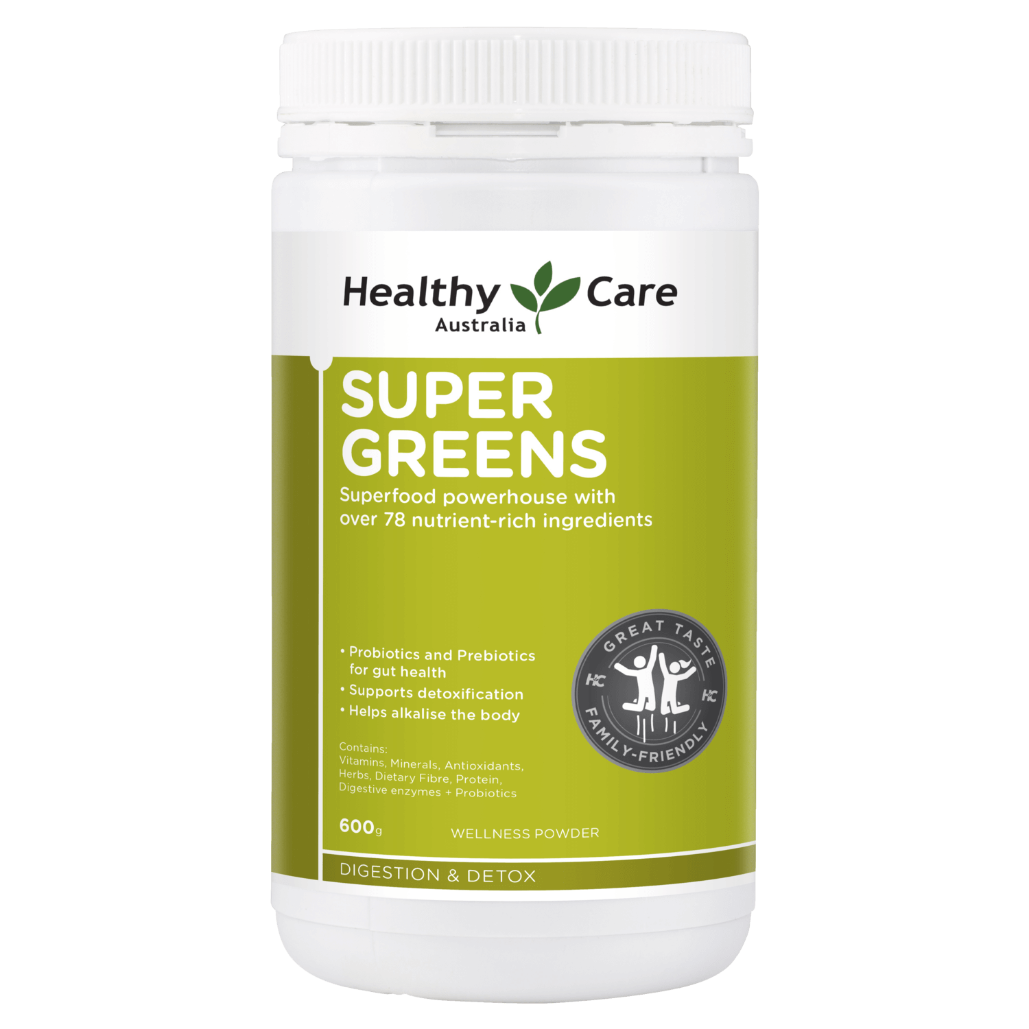 Super Greens 600g-Vitamins & Supplements-Healthy Care Australia