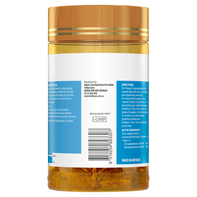 Manufacturer and Barcode of Triple Strength Fish Oil 150 Capsules-Healthy Care Australia