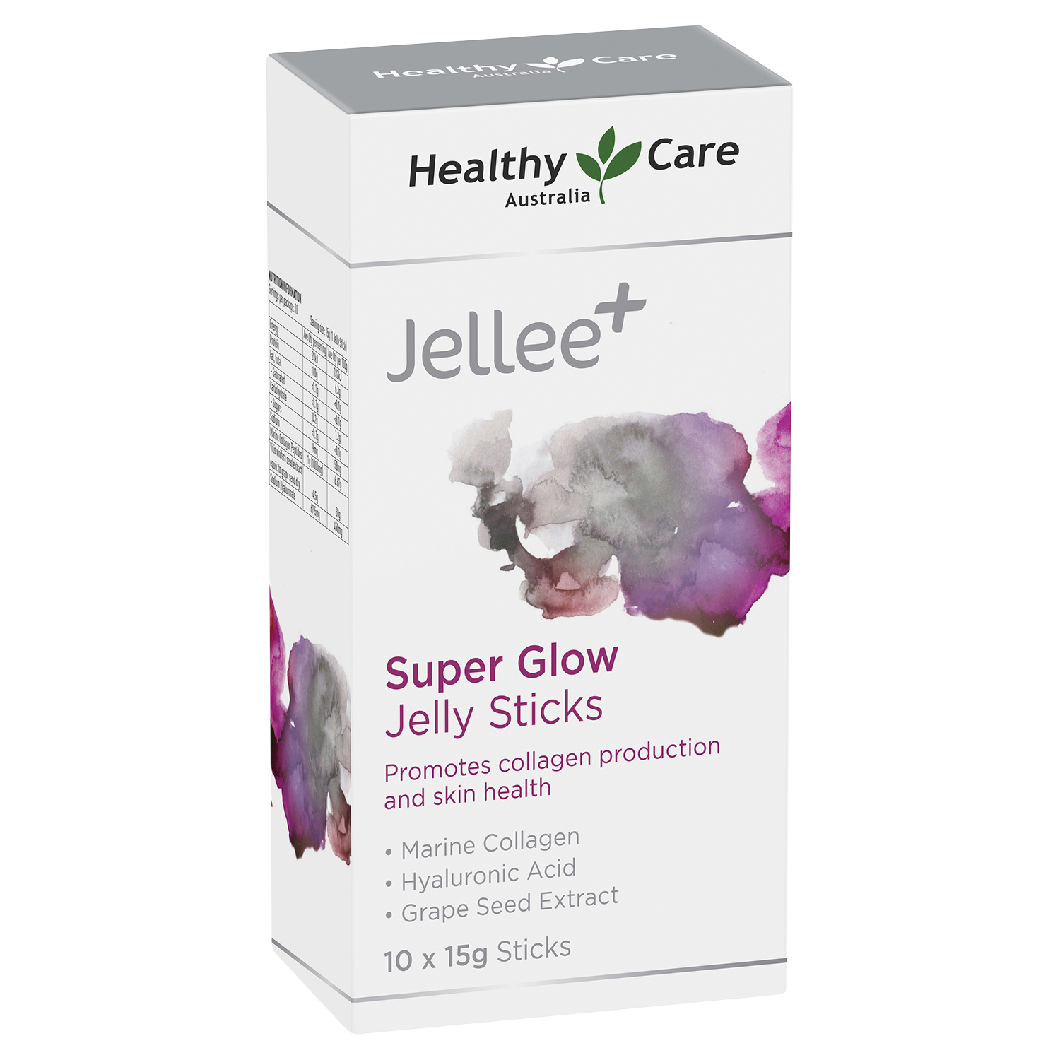 Jellee+ Super Glow Jelly Sticks 10 x 15g-Vitamins & Supplements-Healthy Care Australia